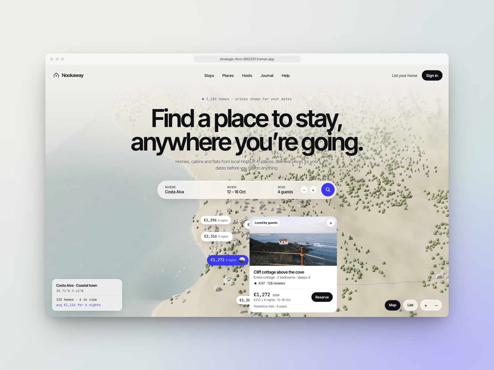 Staysift — Free Portfolio Template for Framer preview