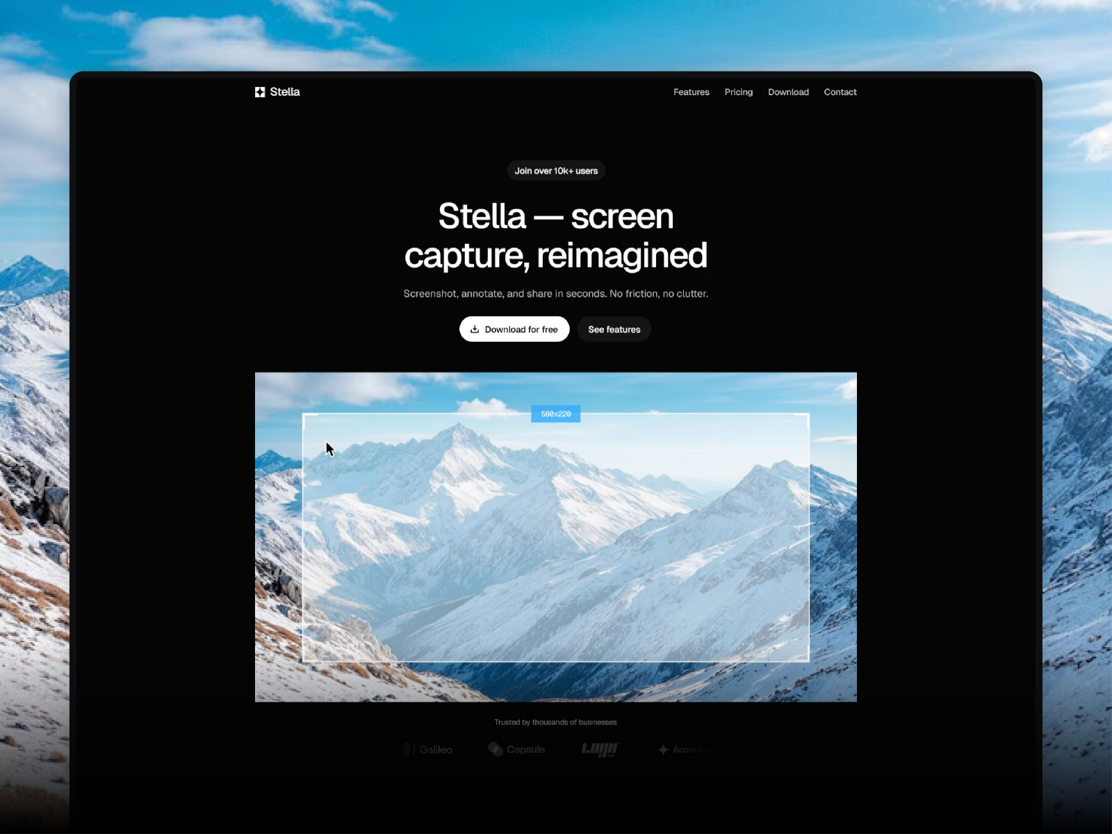 Stella — Free SaaS Framer Template preview