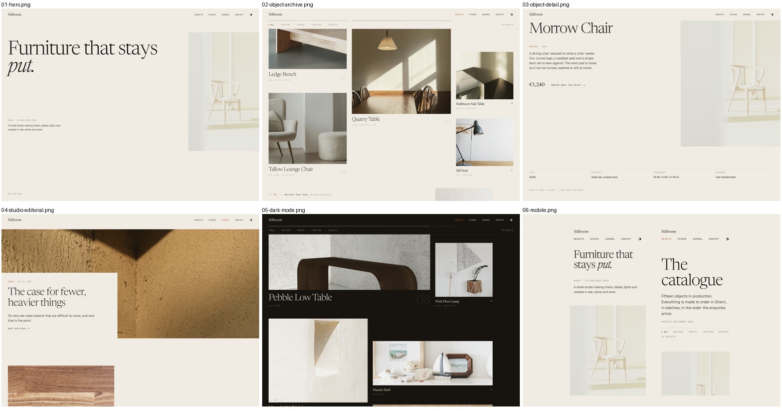 Stillroom: Free Portfolio Website Template by Asterix — Free Portfolio Framer Template preview