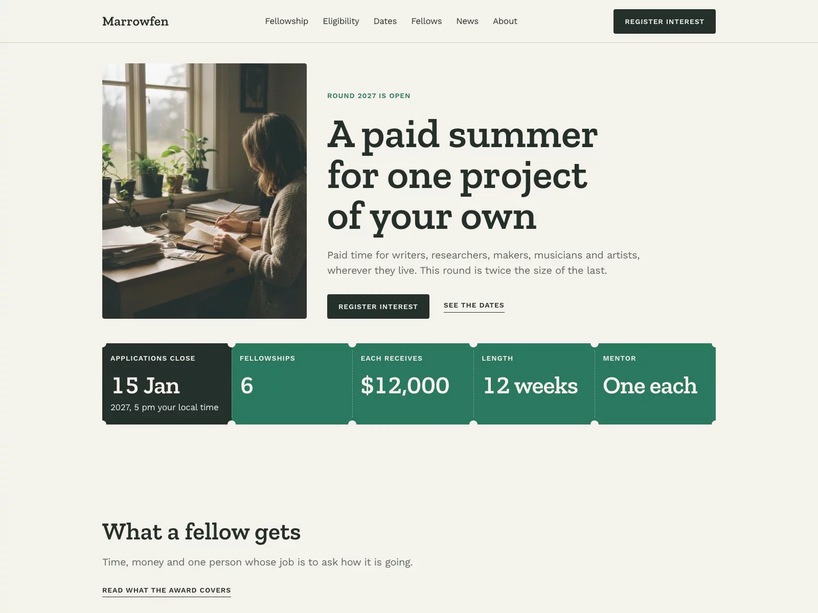 Stipend Fellowship — Free Nonprofit Template for Framer preview