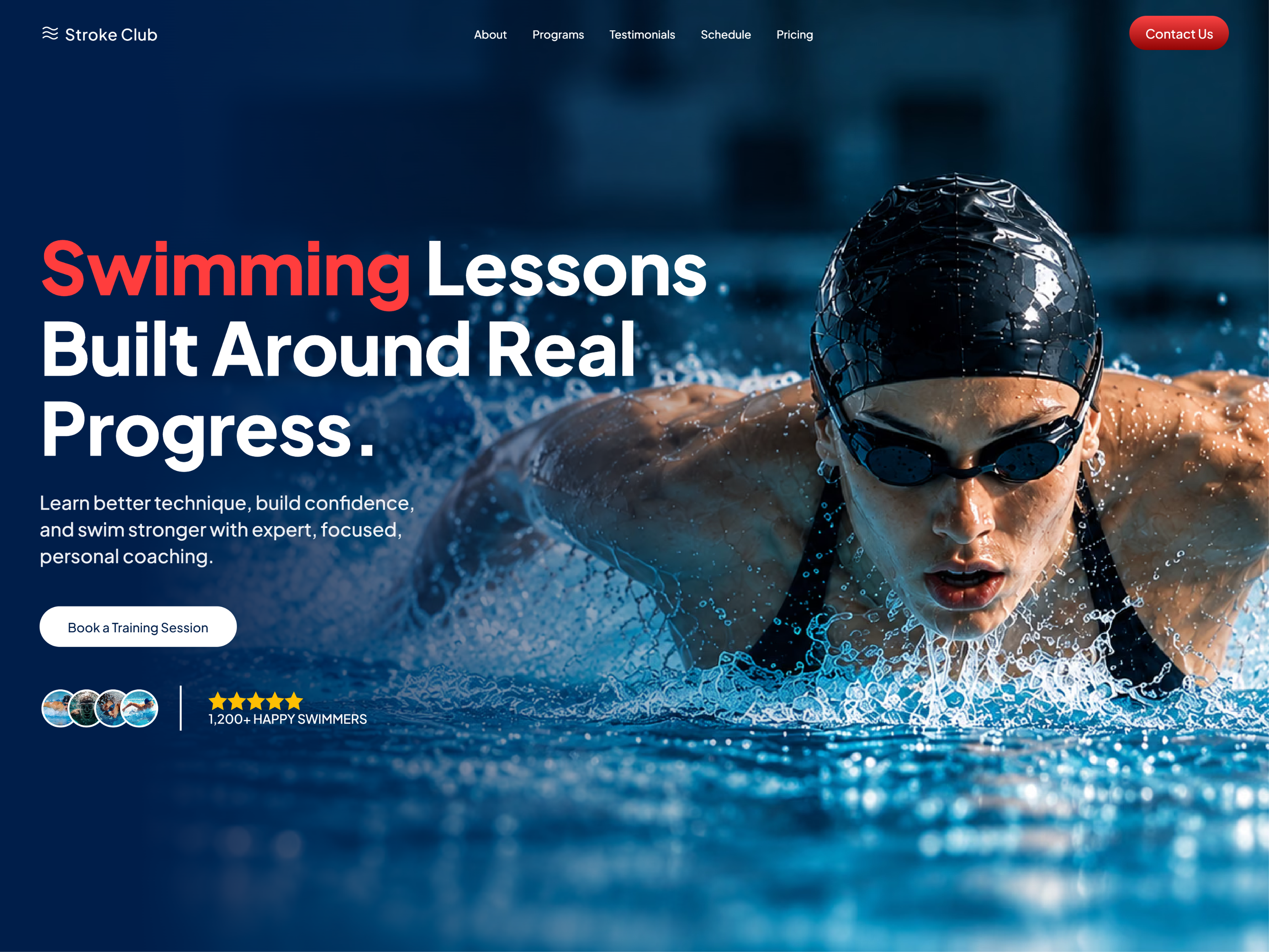 Stroke Club — Free Landing Page Template for Framer by Maria Tauqeer preview