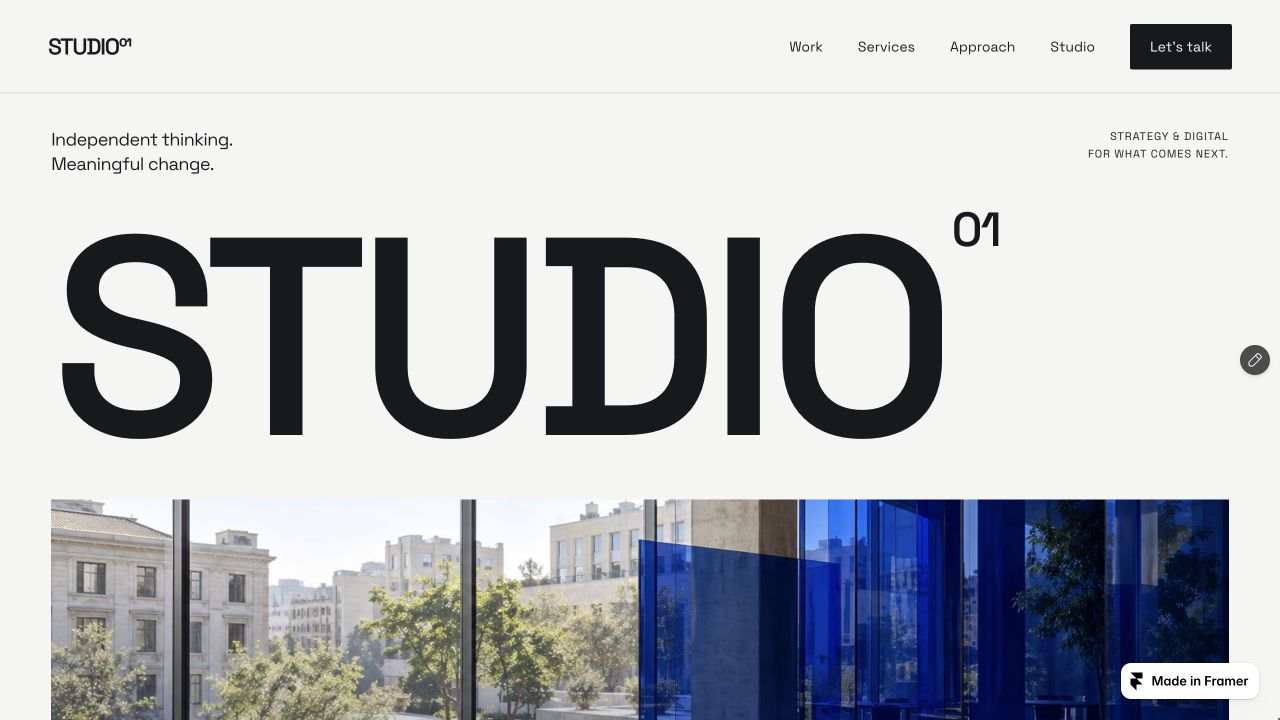 Studio by ErinTech — Free Agency Template for Framer by ErinTech Labs preview