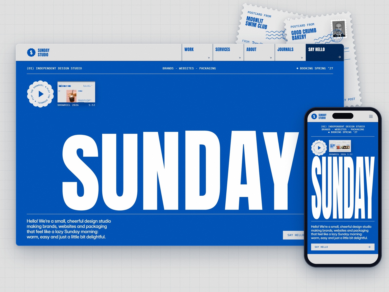 Studio Sunday — Free Portfolio Template for Framer preview