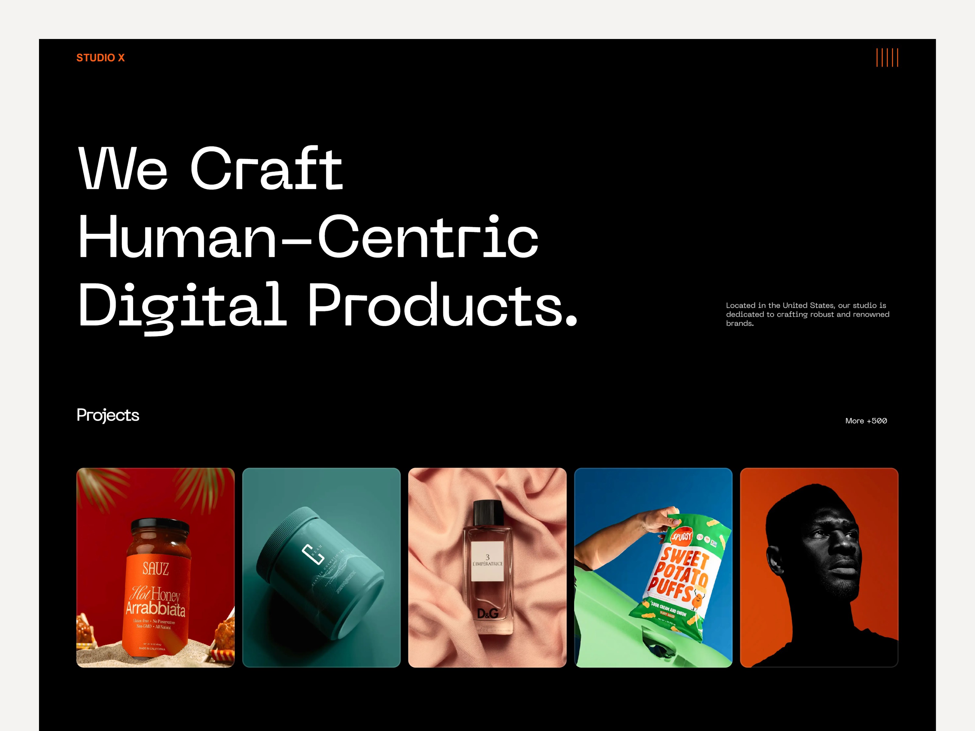 Studio X: Free Portfolio Website Template by Dject Studio — Free HR Framer Template preview