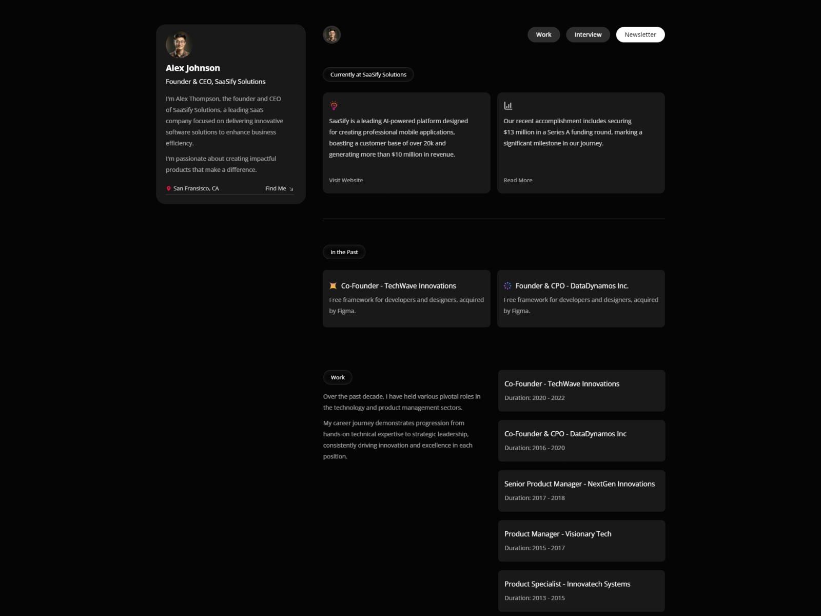 StudioFolio — Free Portfolio Website Template by Manikandan — Free Portfolio Template for Framer by Manikandan preview