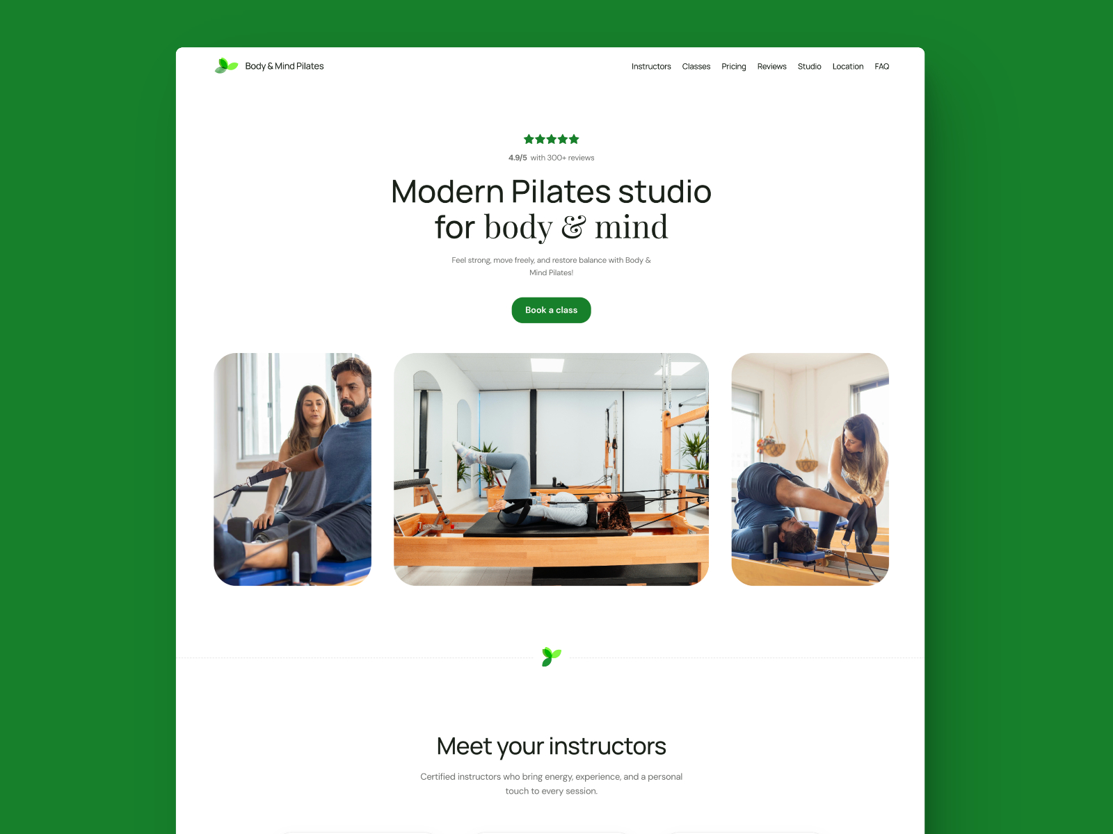 Sun &amp; Moon Studio: Free Health Website Template by Sebastian — Free Healthcare Framer Template preview