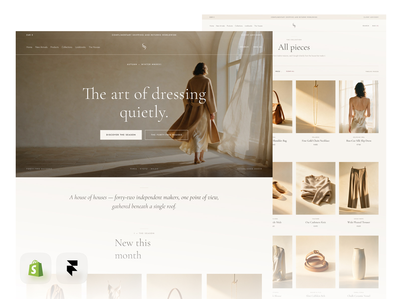 Sundra — Free Ecommerce Framer Template preview