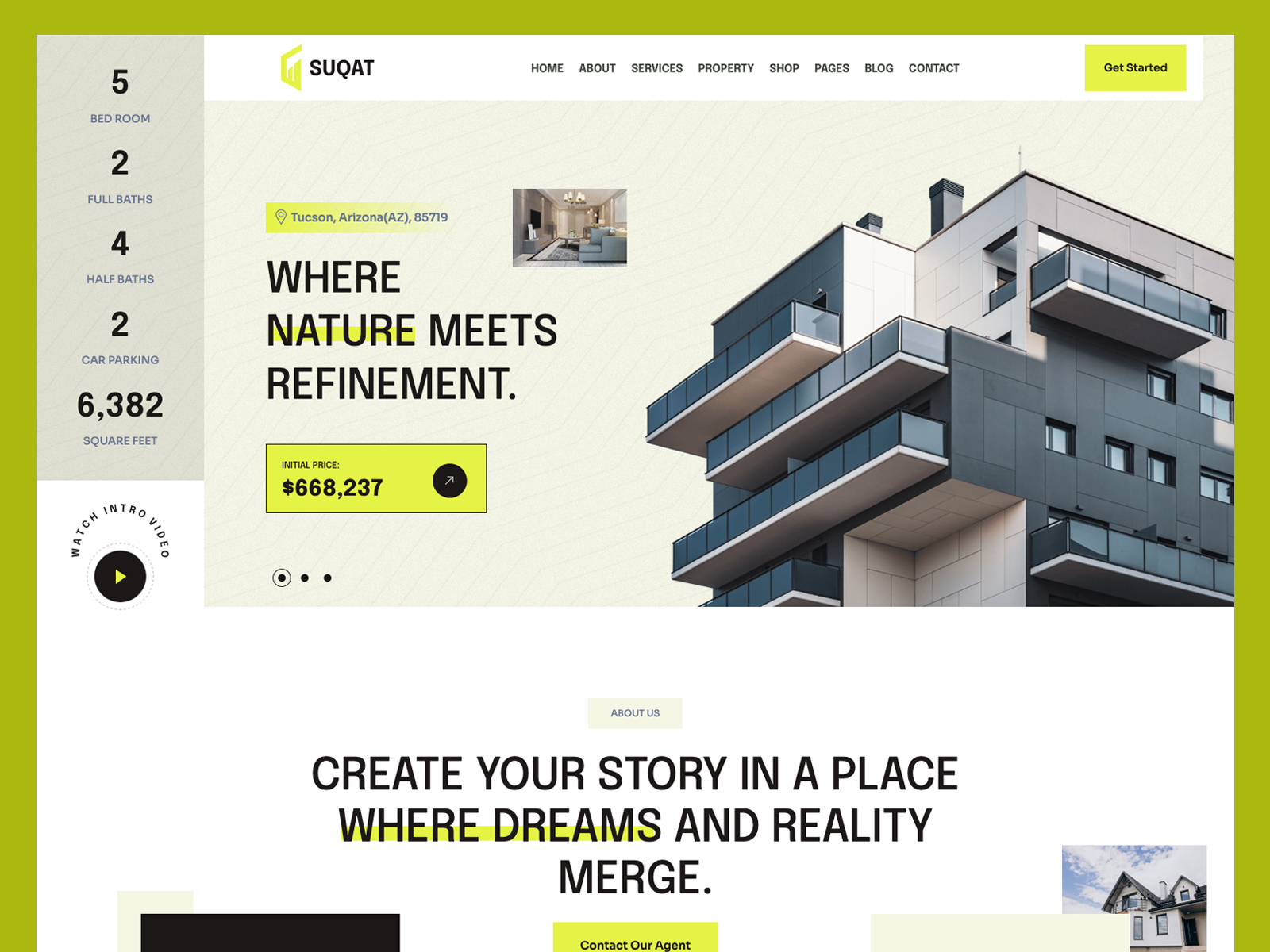 Suqat — Free Real Estate Template for Framer preview