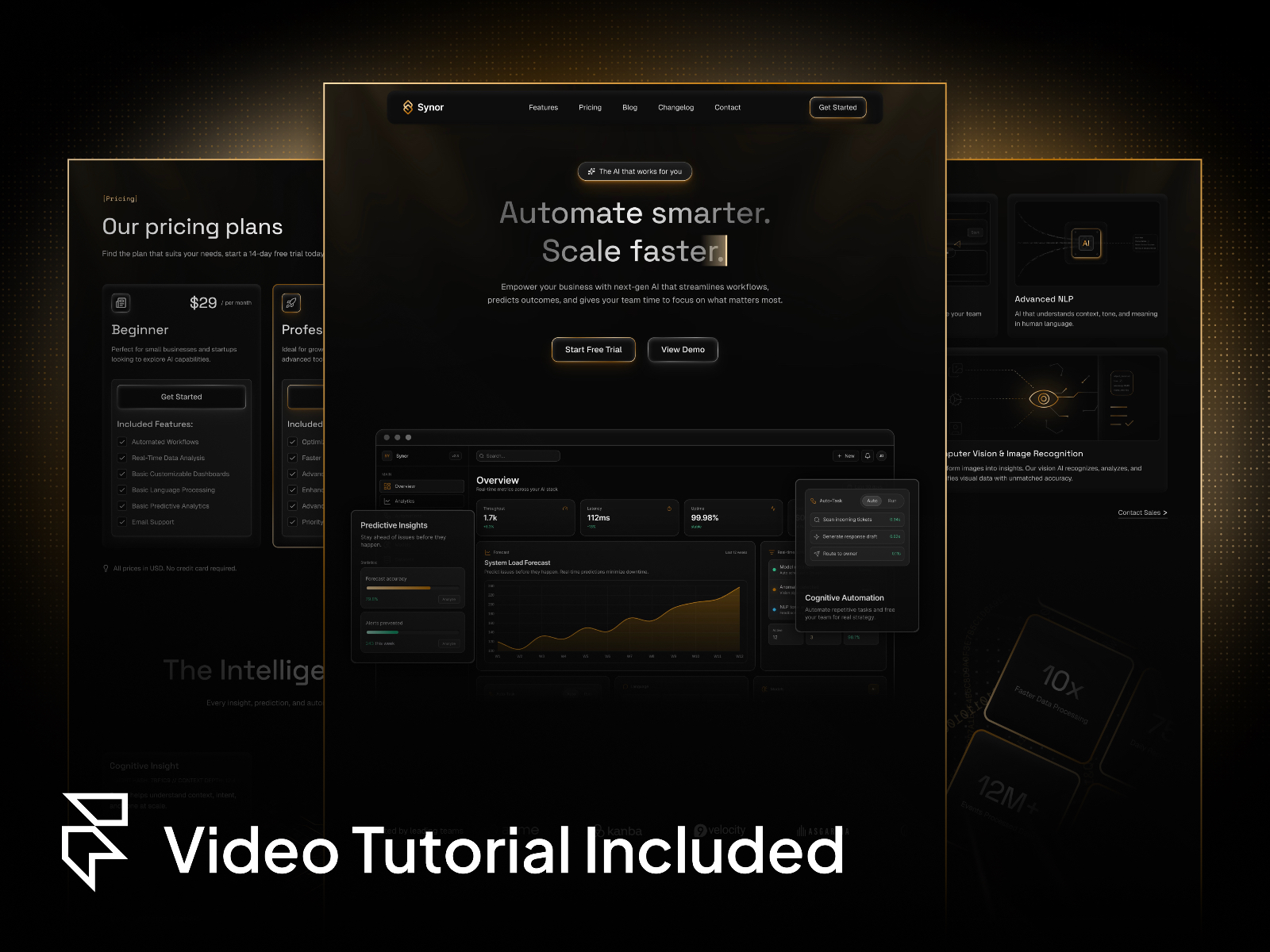 Synor — Free AI & SaaS Startup Framer Template preview