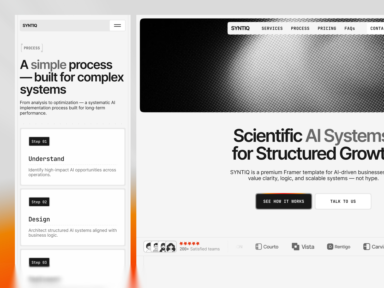 Syntiq — Free SaaS Framer Template preview
