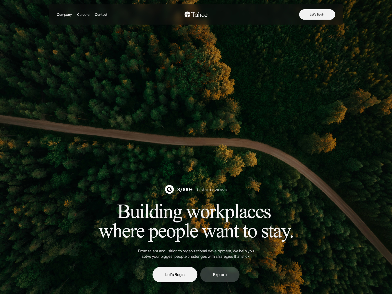 Tah0e — Free Consulting Framer Template preview