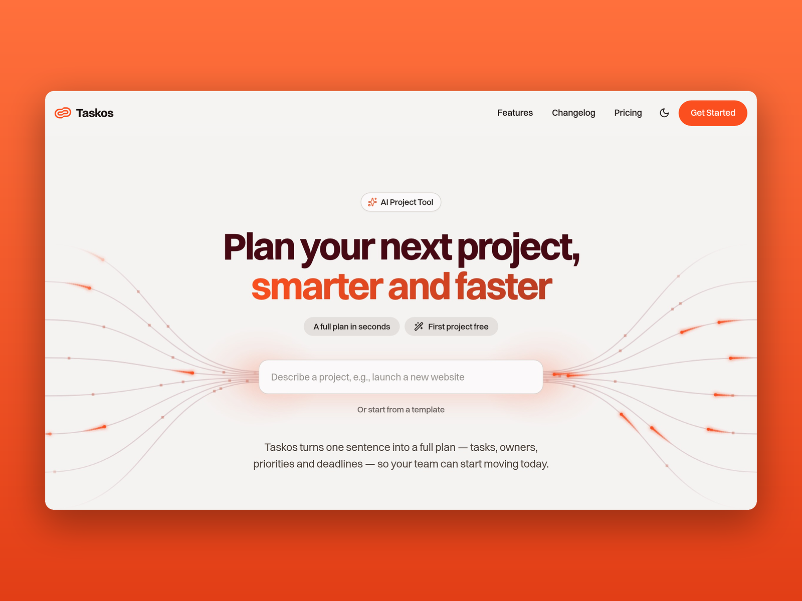 Taskos — Free SaaS Template for Framer preview