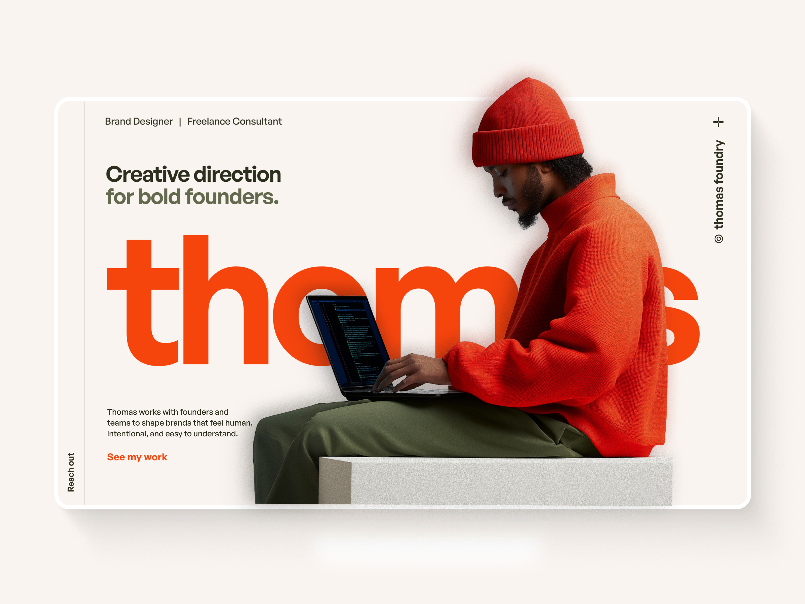 TD_Tomas — Free Portfolio Template for Framer preview