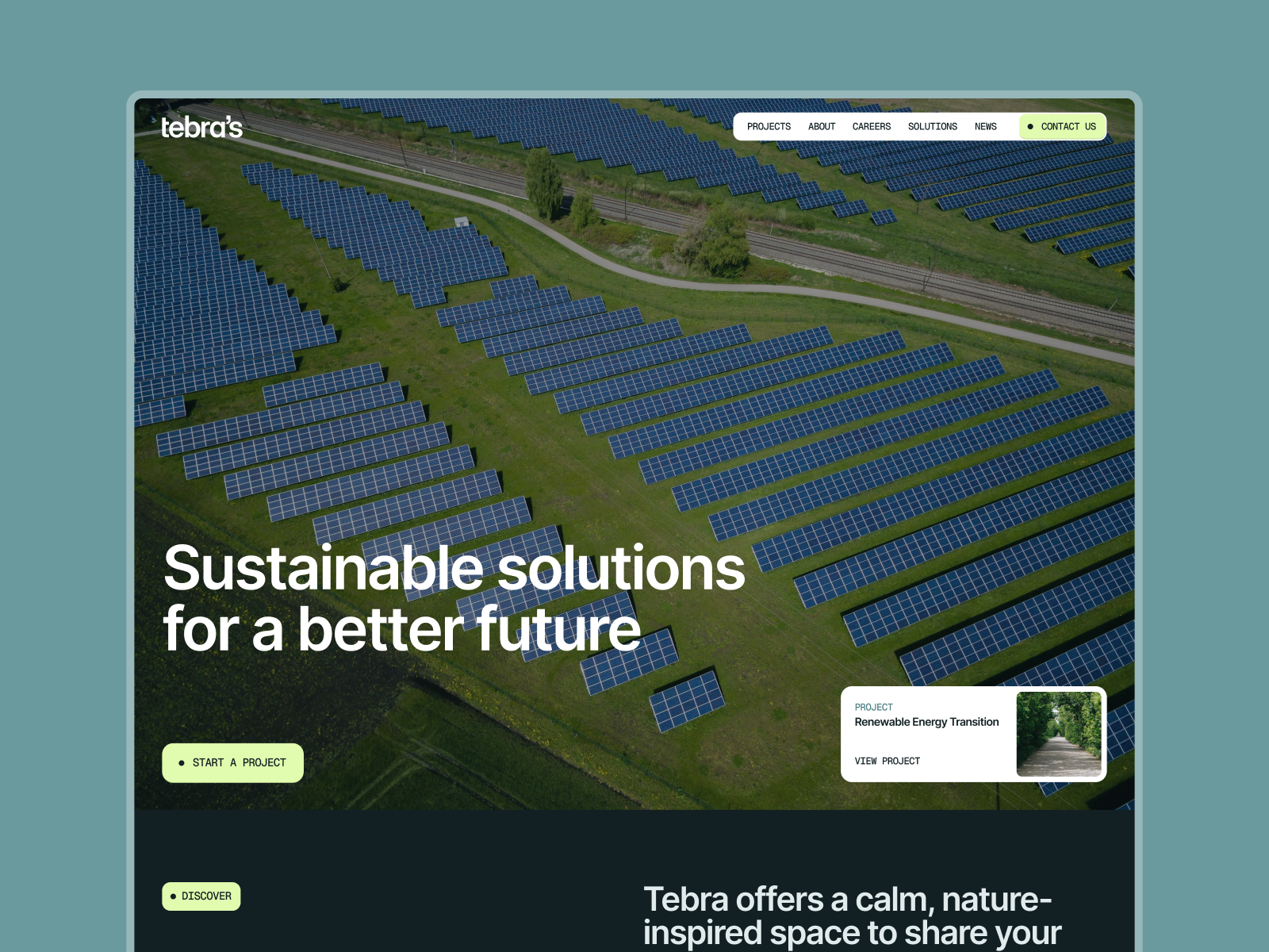 Tebra Green — Free HR Framer Template preview