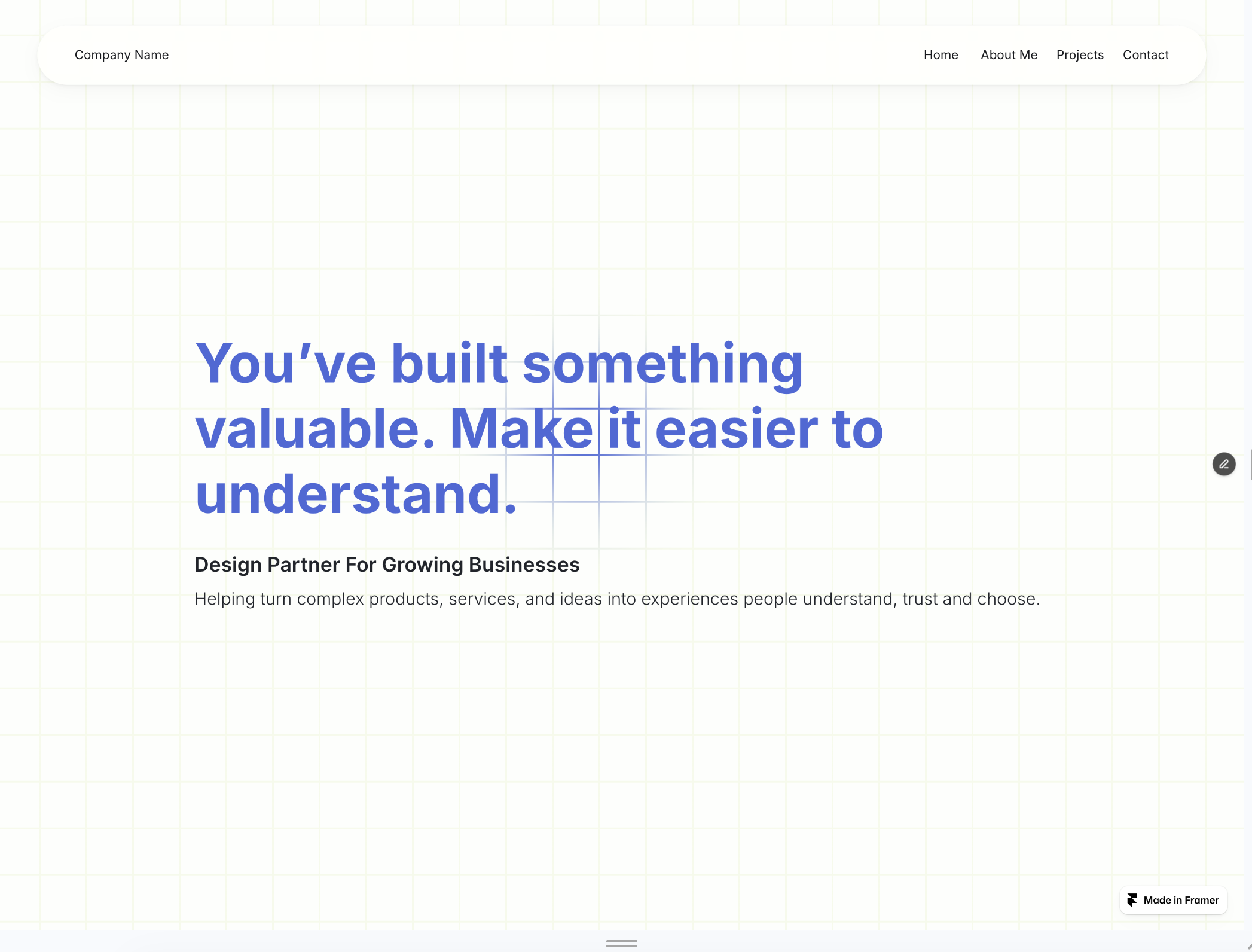 TH-Folio: Free Portfolio Website Template by Tanushree Himmatramka — Free Portfolio Framer Template preview
