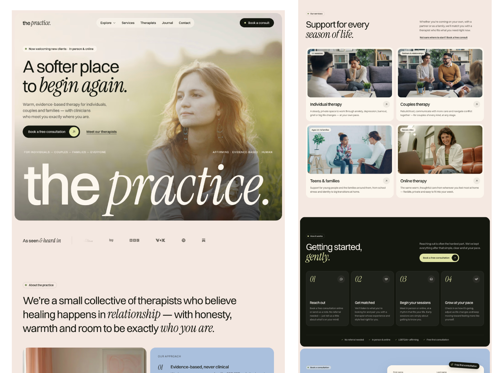 the practice — Free Healthcare Framer Template preview