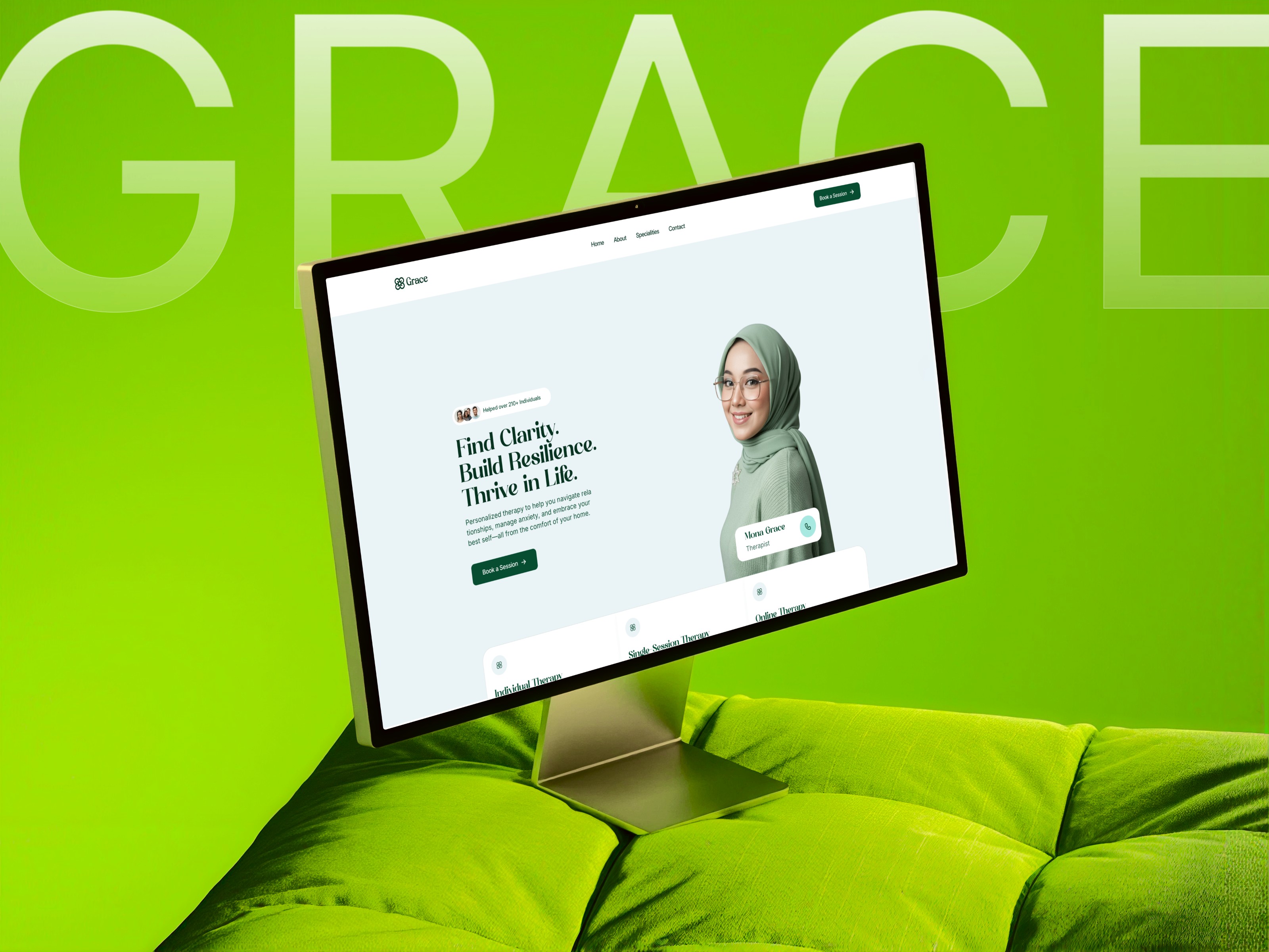 TheGrace: Free Portfolio Website Template by Rehan Raihan — Free Healthcare Framer Template preview