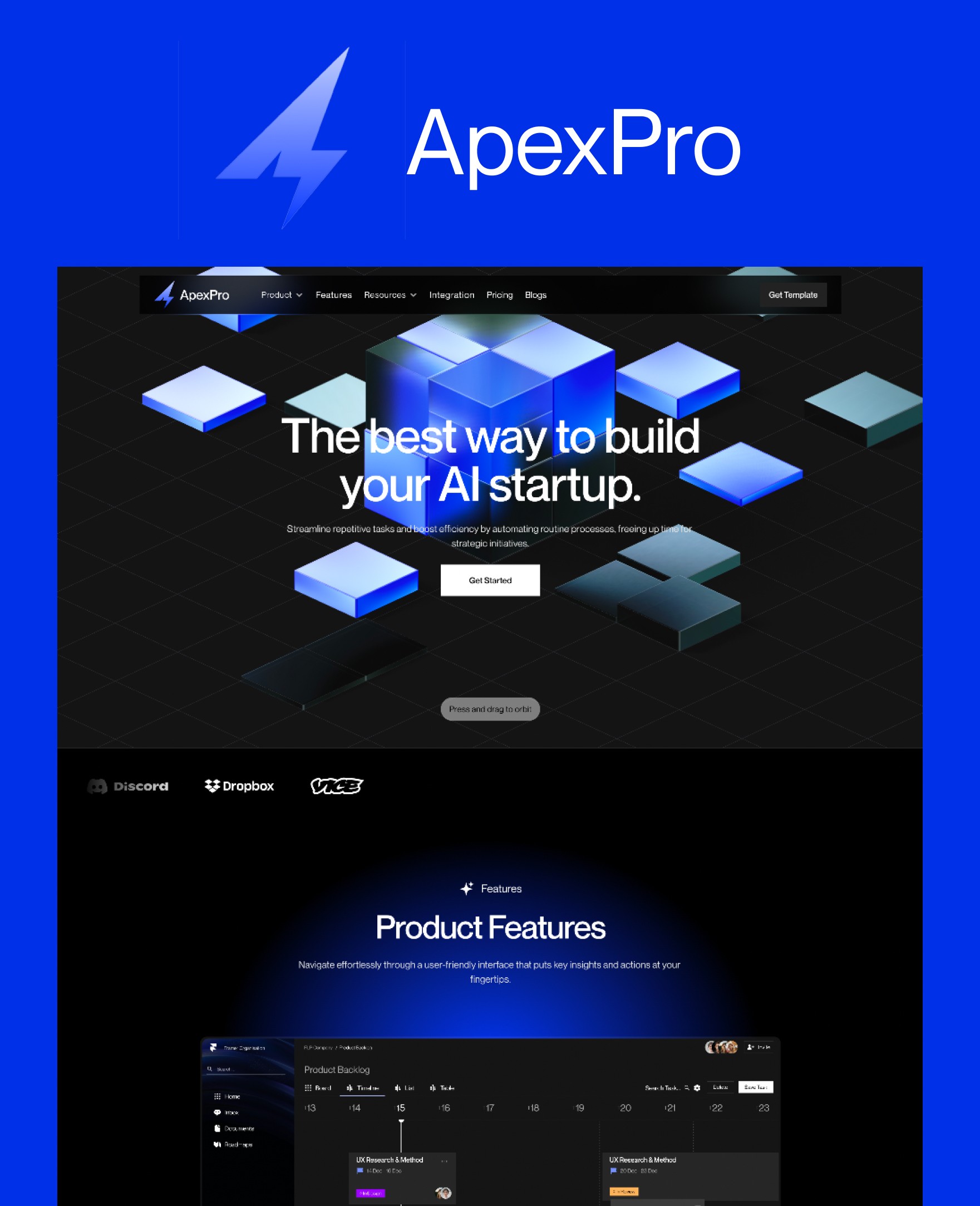 THUNDOR®: Free Portfolio Website Template by FTC Studio — Free Portfolio Framer Template preview