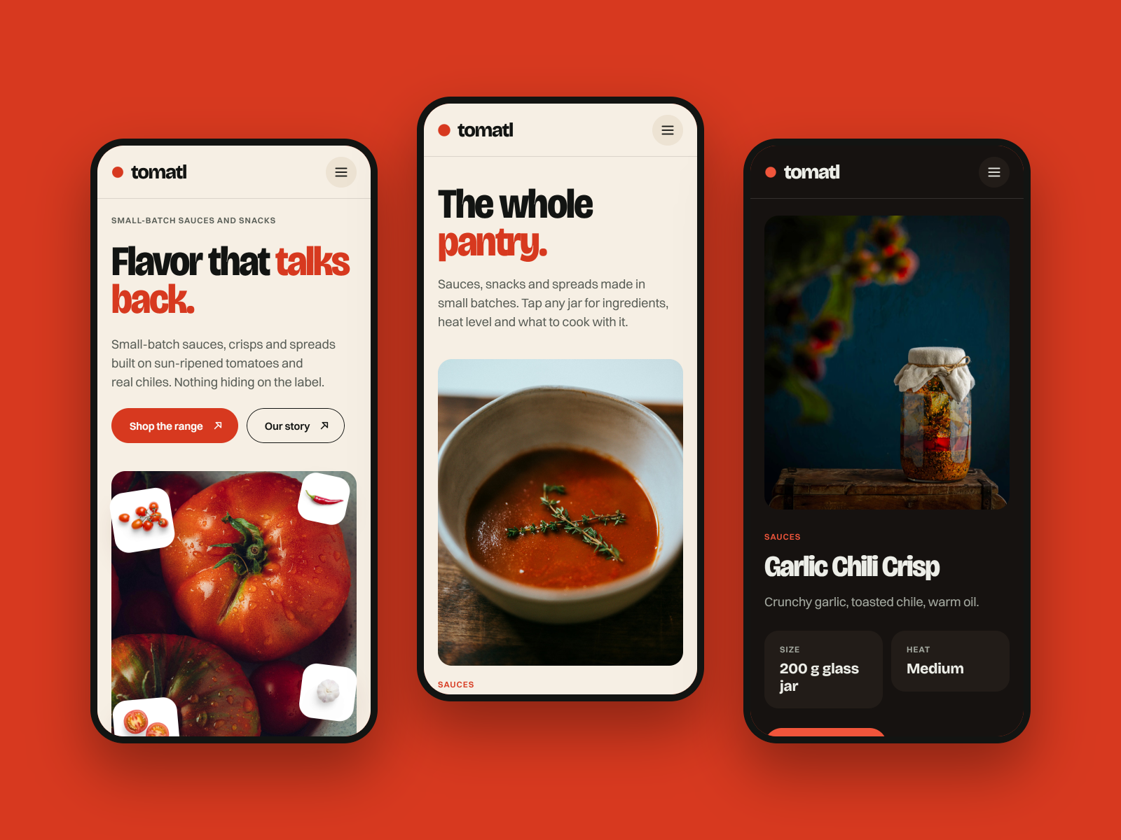 Tomatl — Free Food Template for Framer preview