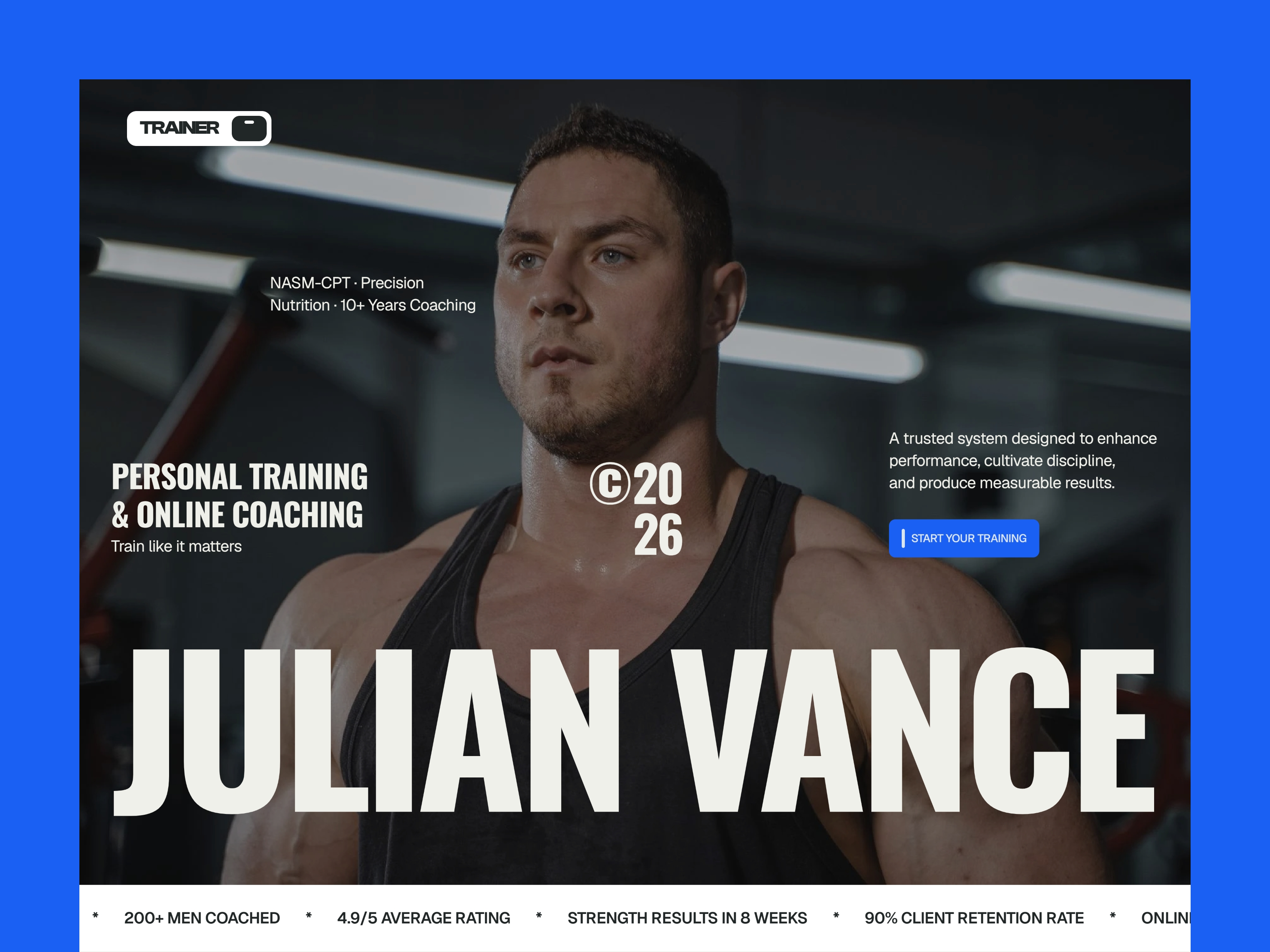 TRAINER — Free Education Framer Template preview
