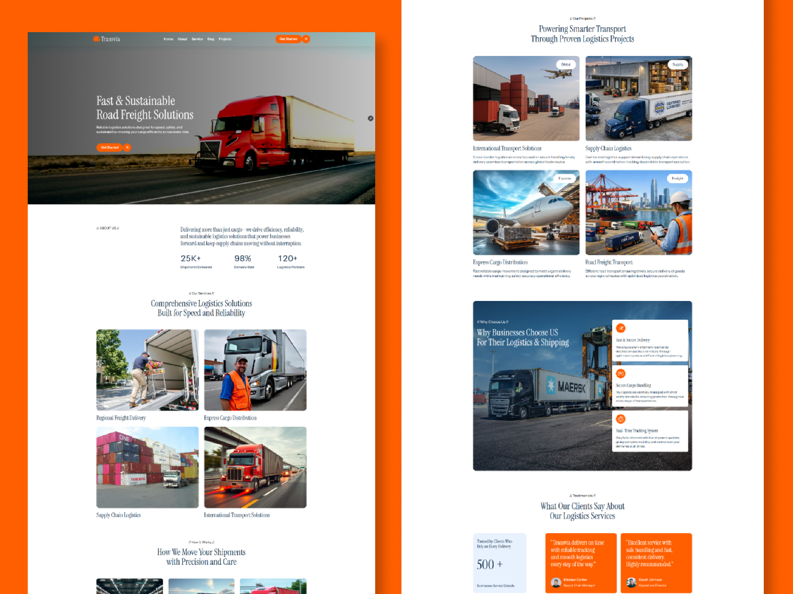 Transivia — Free Portfolio Framer Template preview