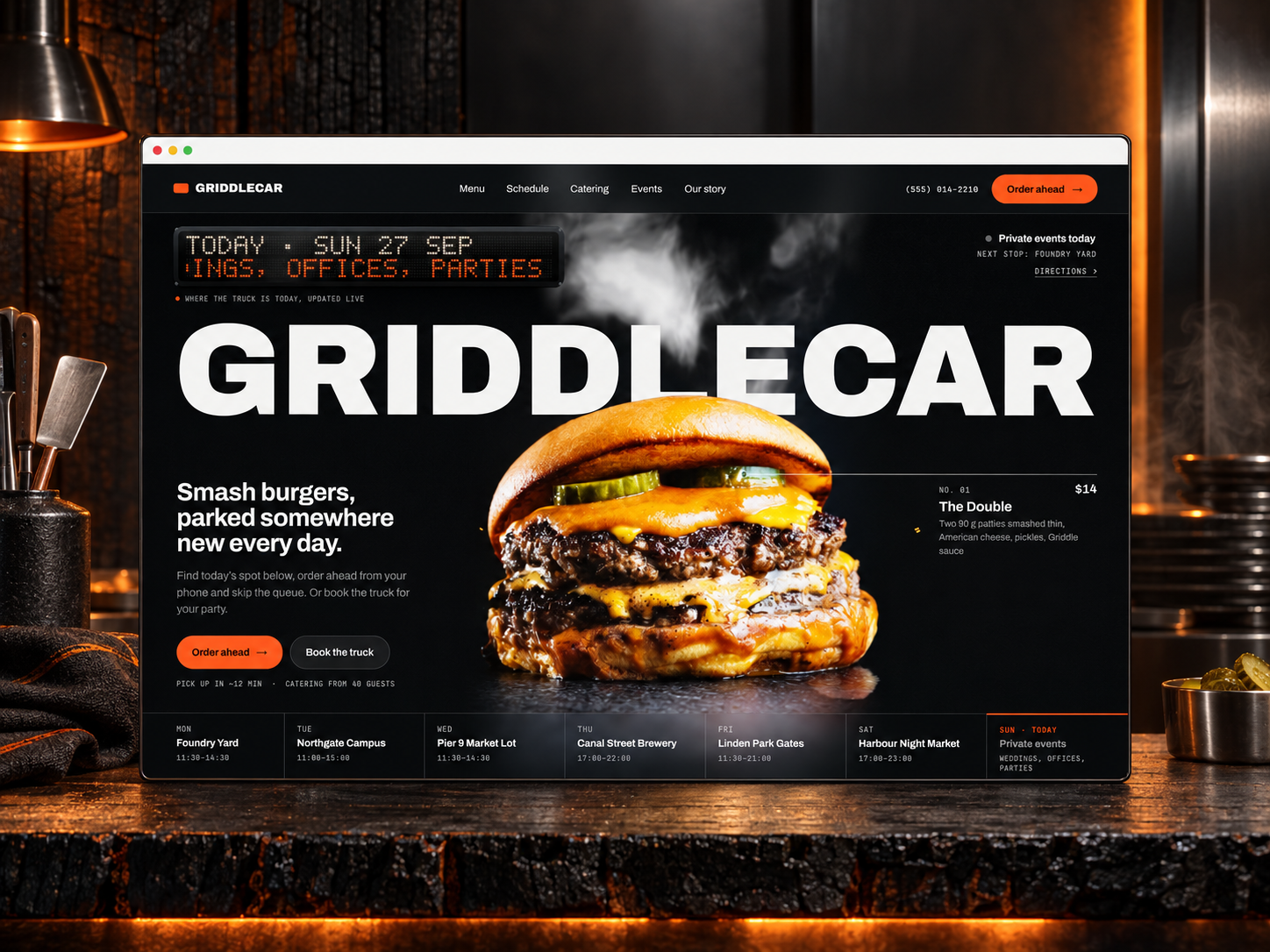 Truckfare — Free Food Template for Framer preview