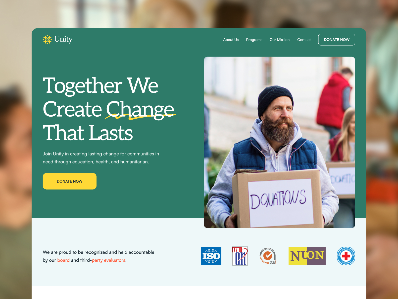 Charingo — Free Charity & NGO Framer Template preview