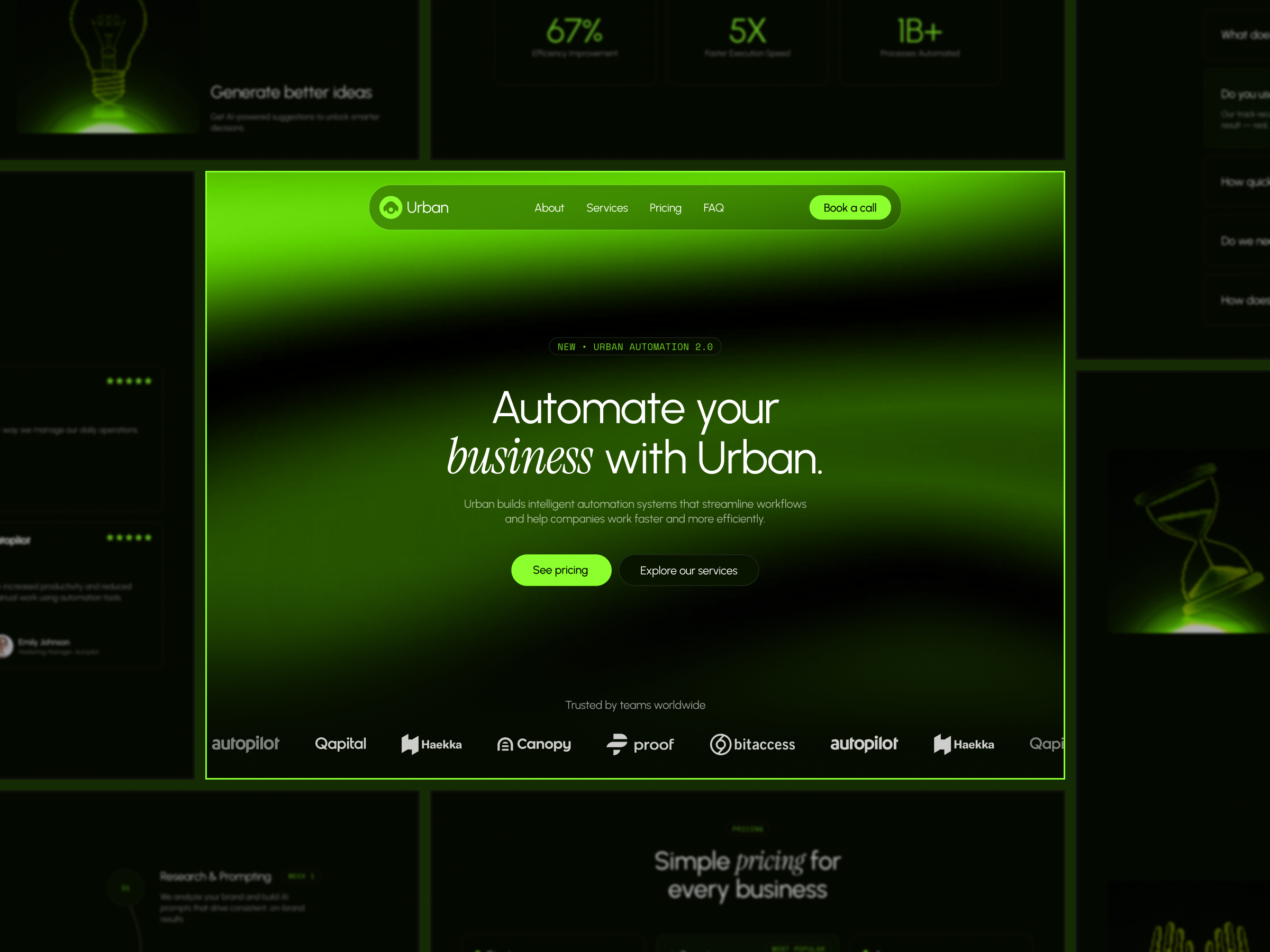 Urban Development Template Urban — Free Agency Template for Framer | yoframer
