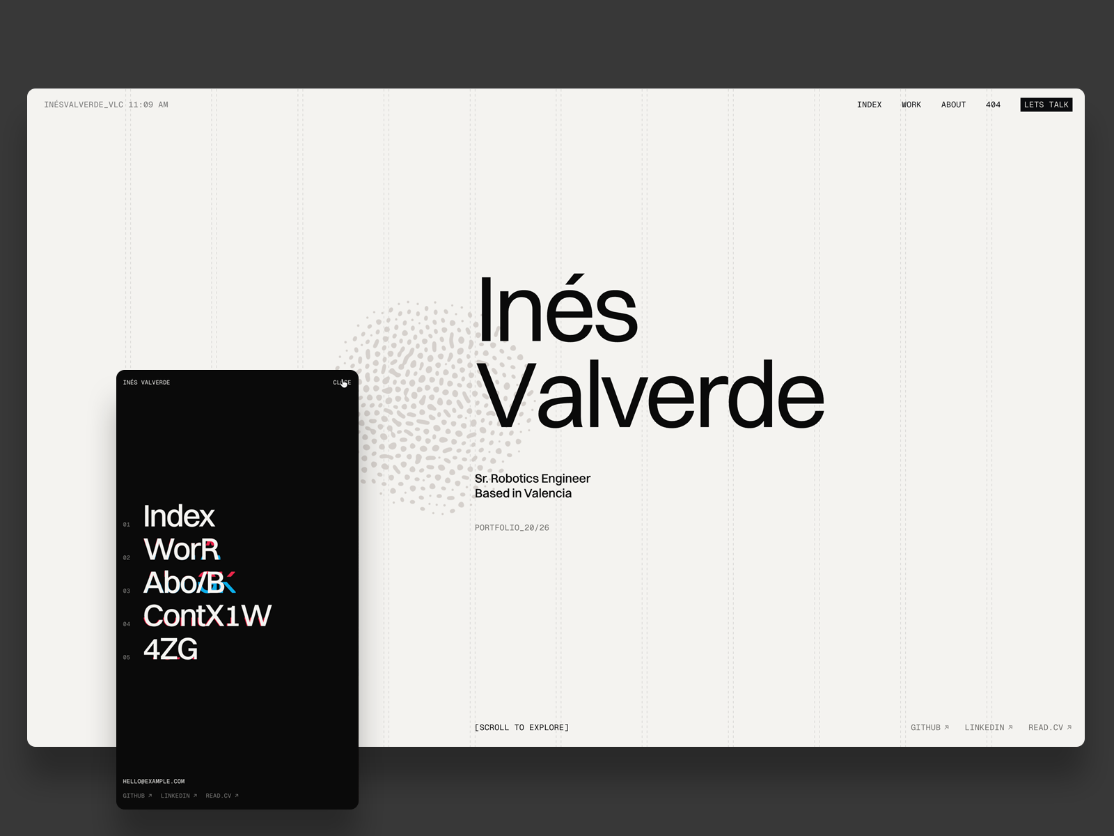 Valverde CV — Free Landing Page Template for Framer preview