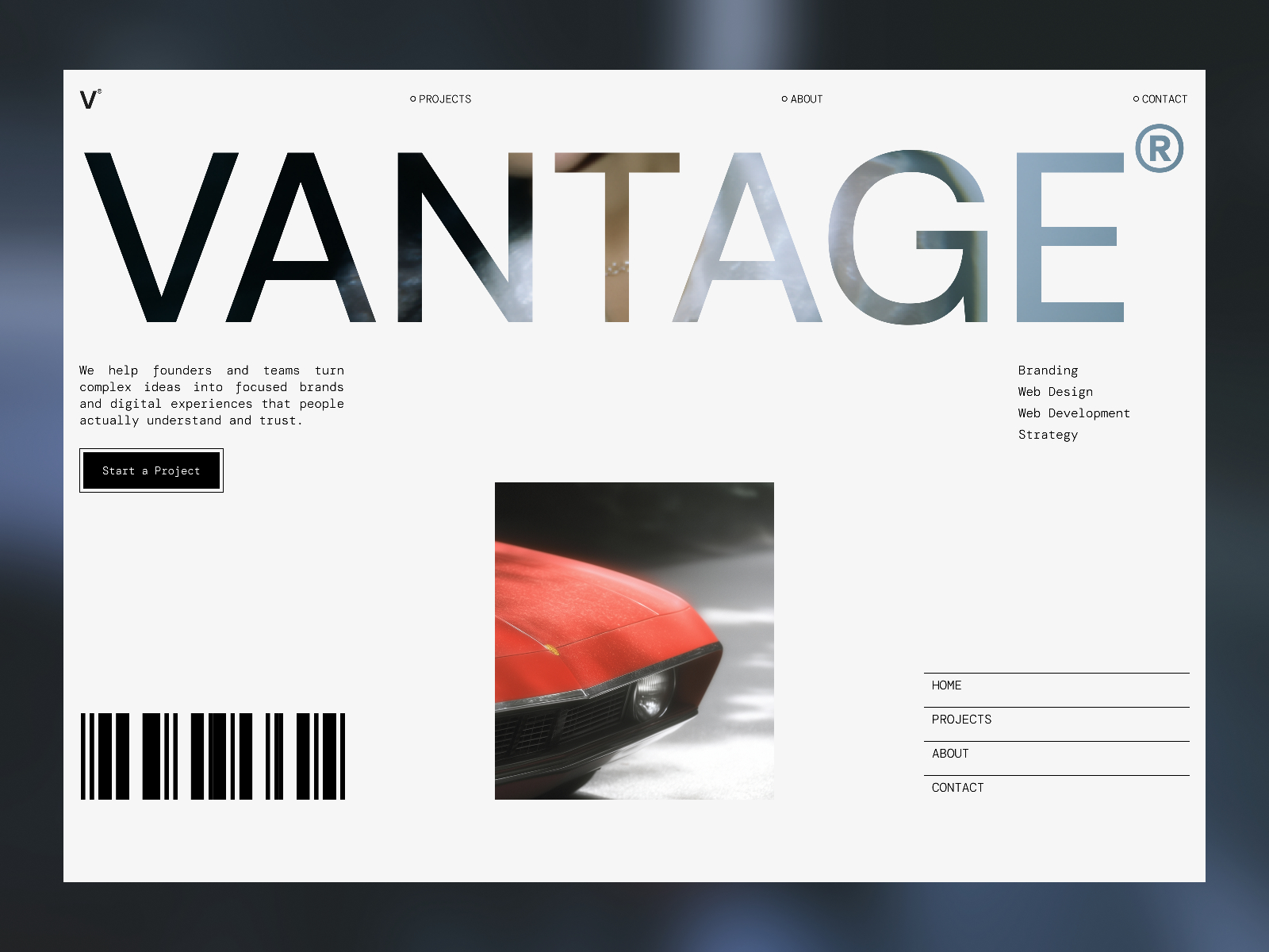 Vant Studio — Free Design Studio Framer Template preview