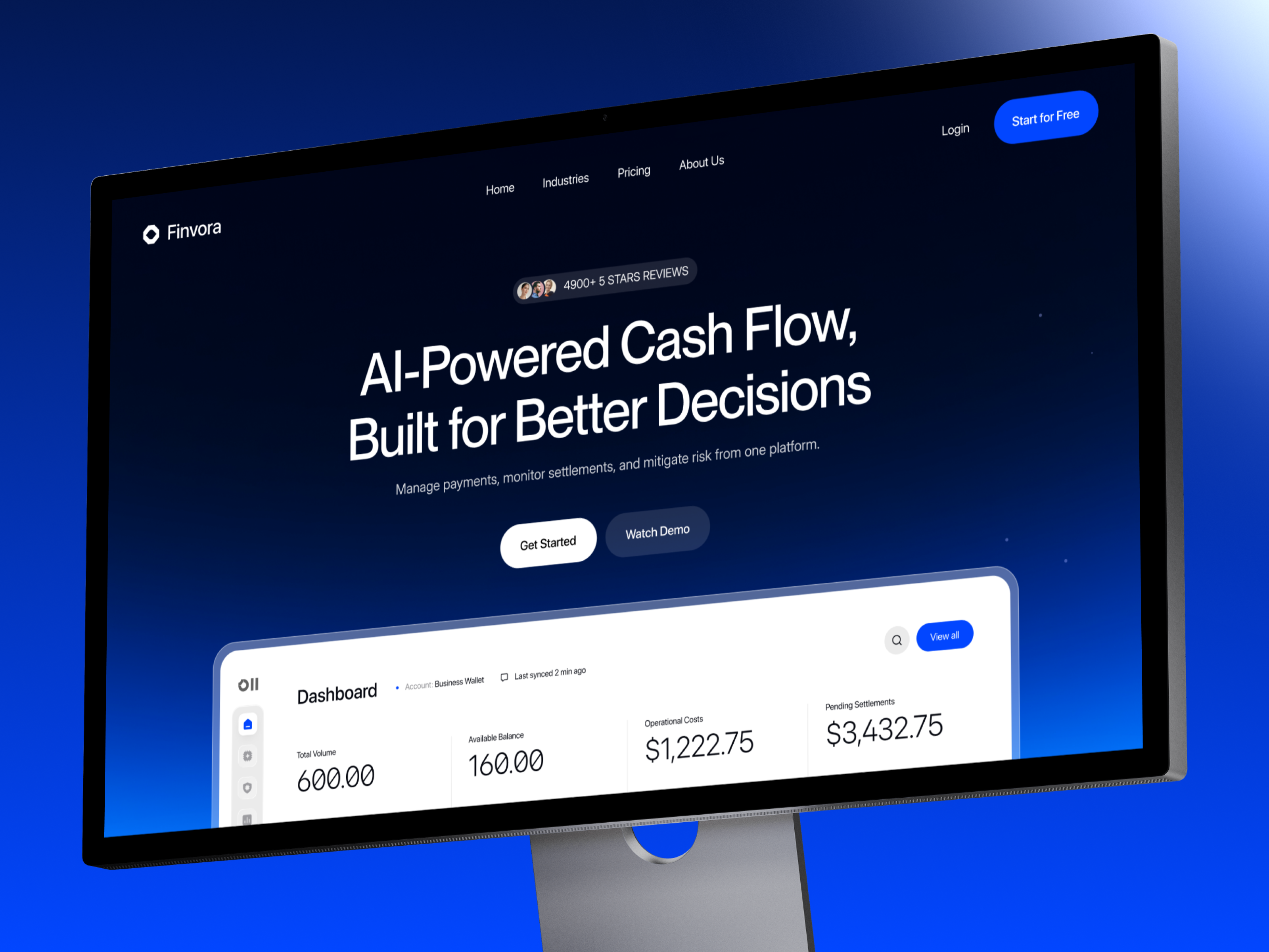 Vellure — Free Finance Framer Template preview