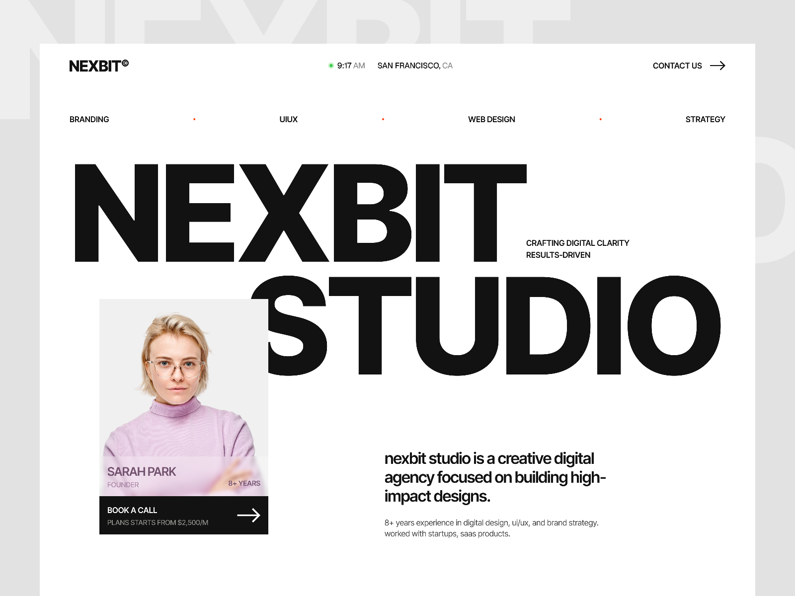 VERA STUDIO: Free Portfolio Website Template by Flowgen Studio — Free Portfolio Framer Template preview
