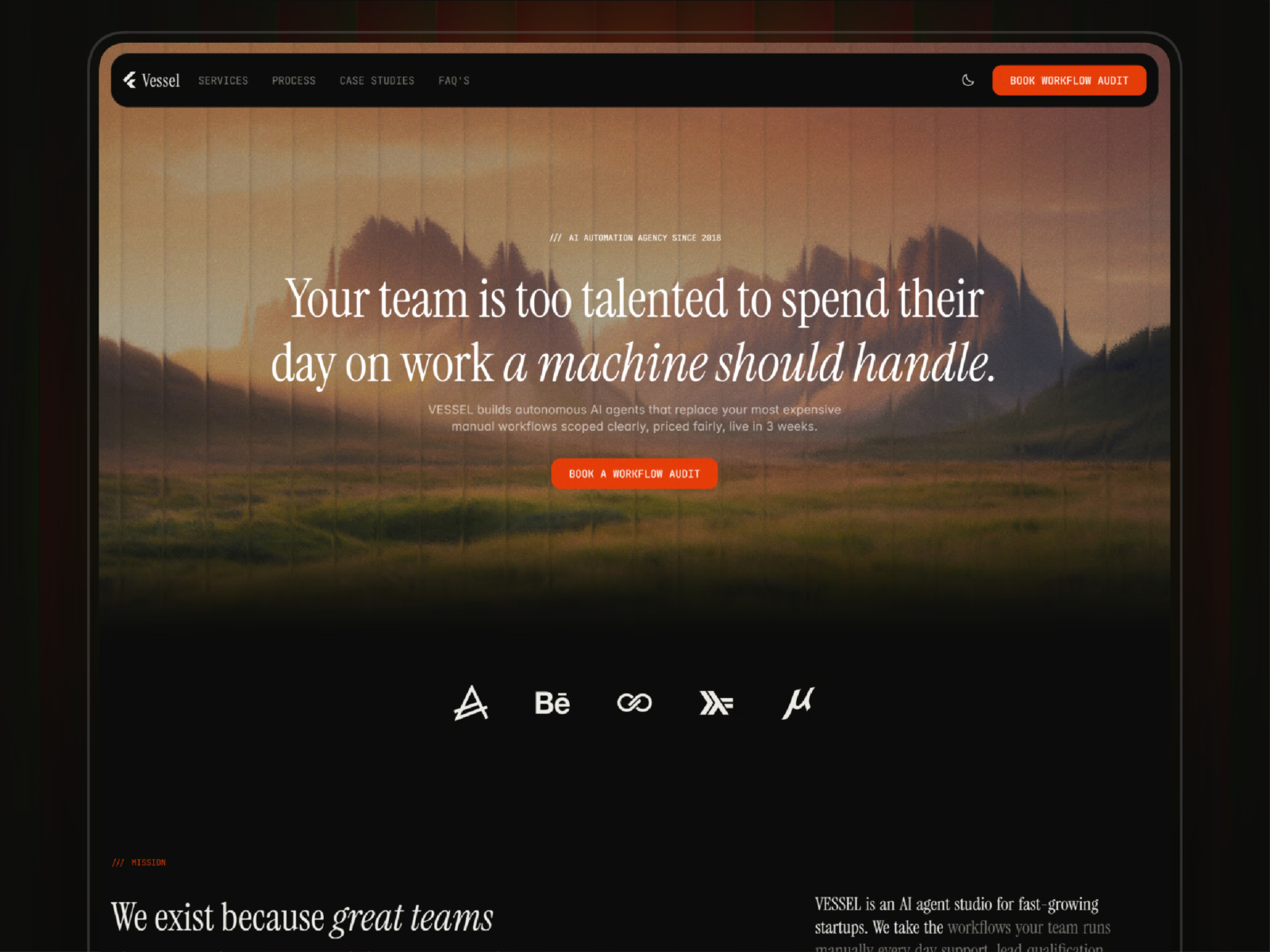 Vessal — Free Agency Framer Template preview