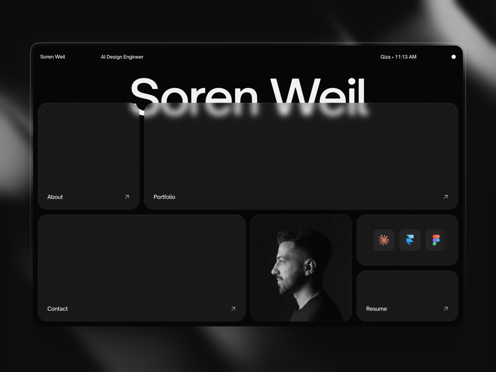 Vexoo — Free Designer Portfolio Framer Template preview