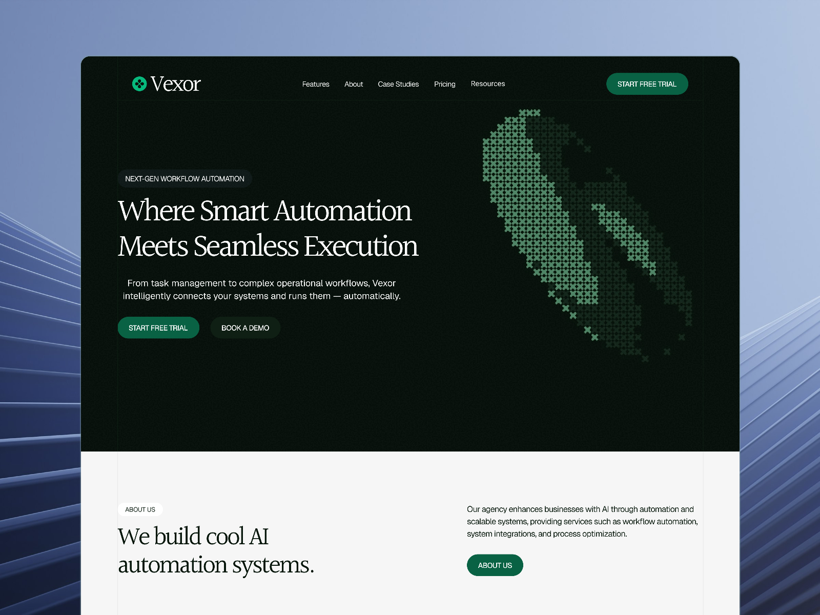 Vexor — Free SaaS Startup Marketing Framer Template preview