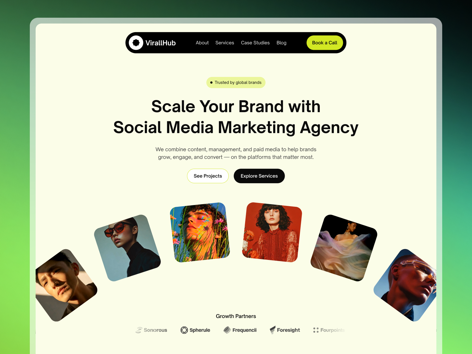 VirallHub — Free Agency Framer Template preview