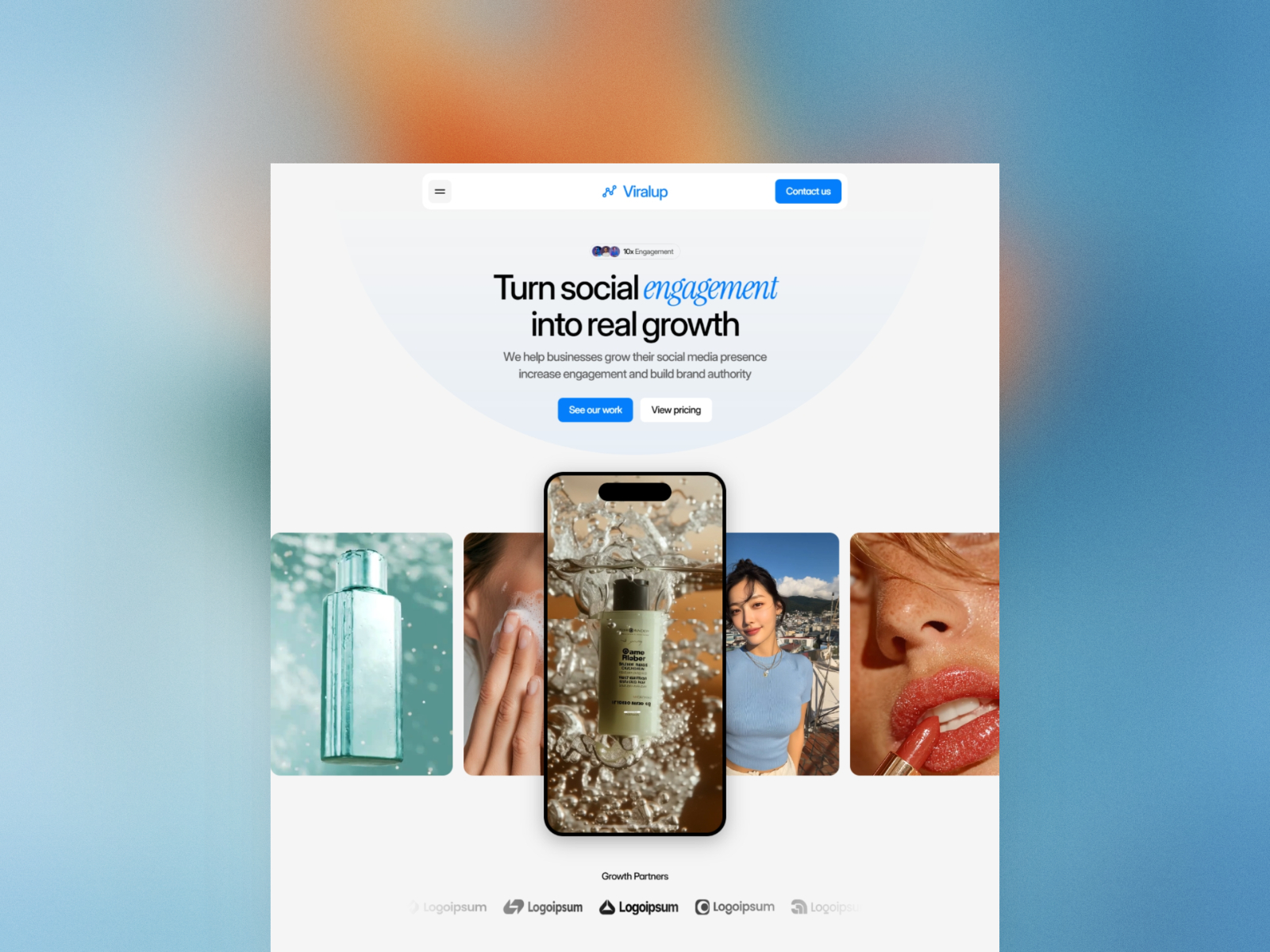 Viralup — Free Portfolio Framer Template preview