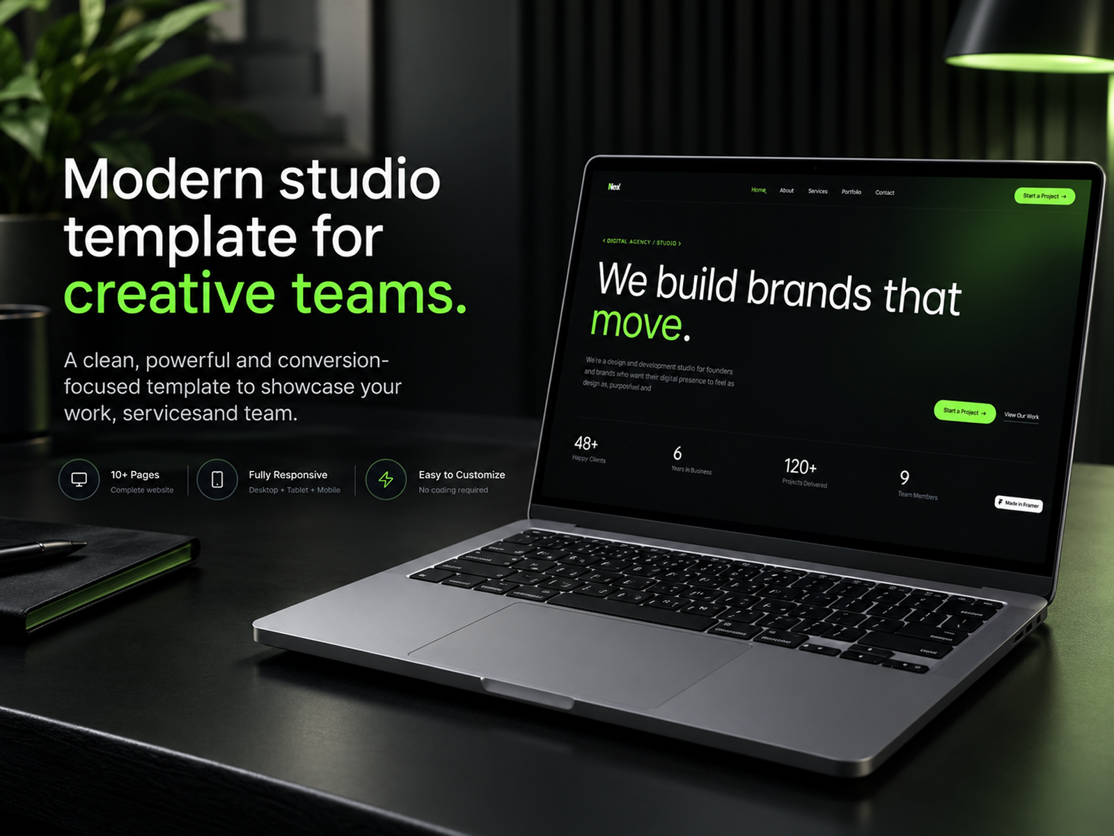 Volt Edge — Free Portfolio Template for Framer preview