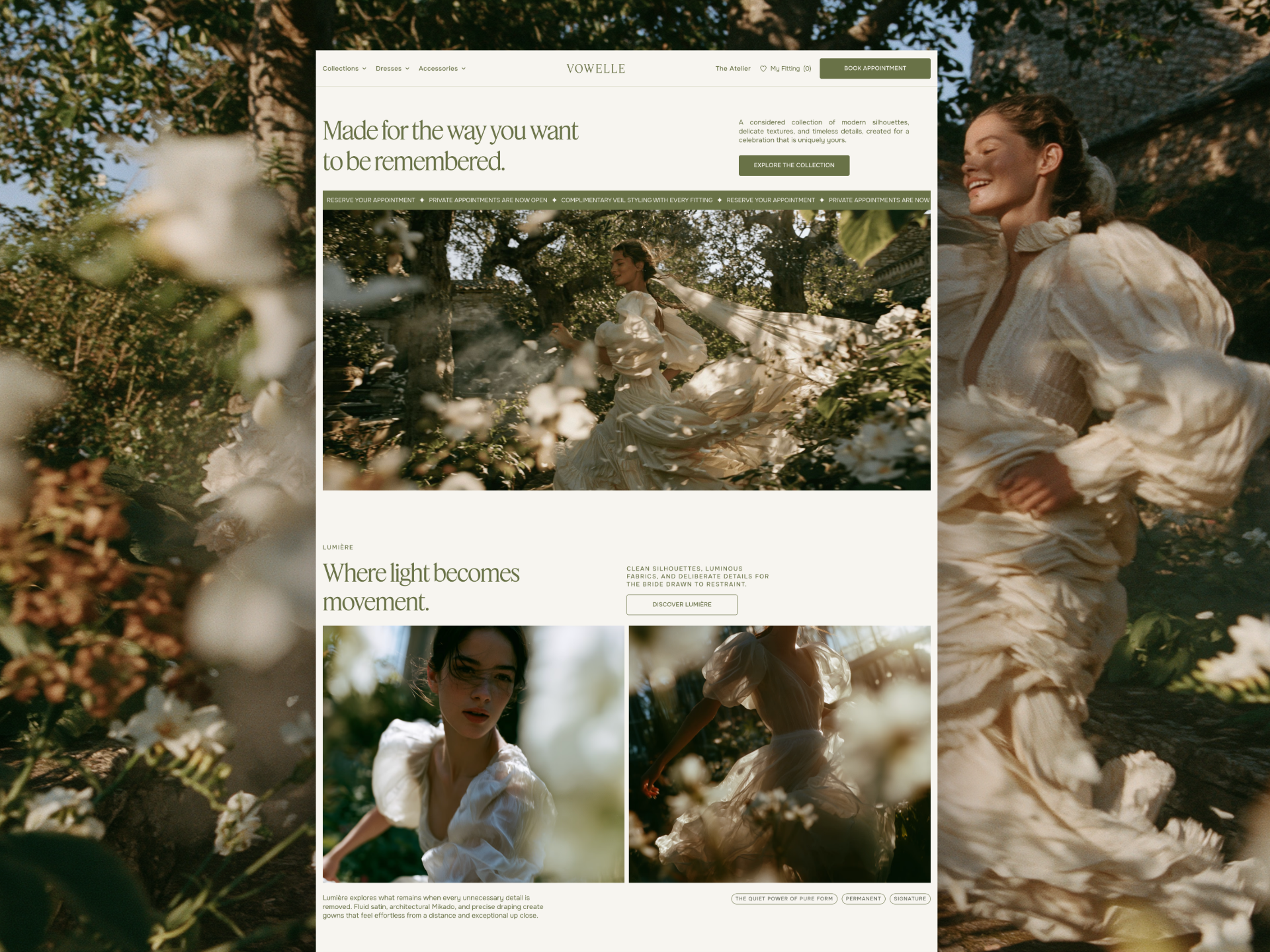 Vowelle — Free Portfolio Framer Template preview
