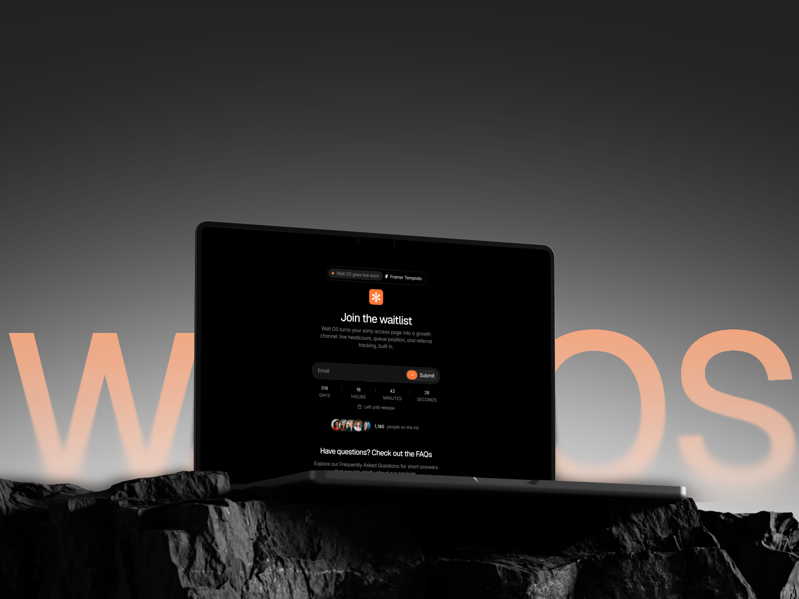 Wait OS: Free AI Website Template by Ishaq Tairou — Free Portfolio Framer Template preview