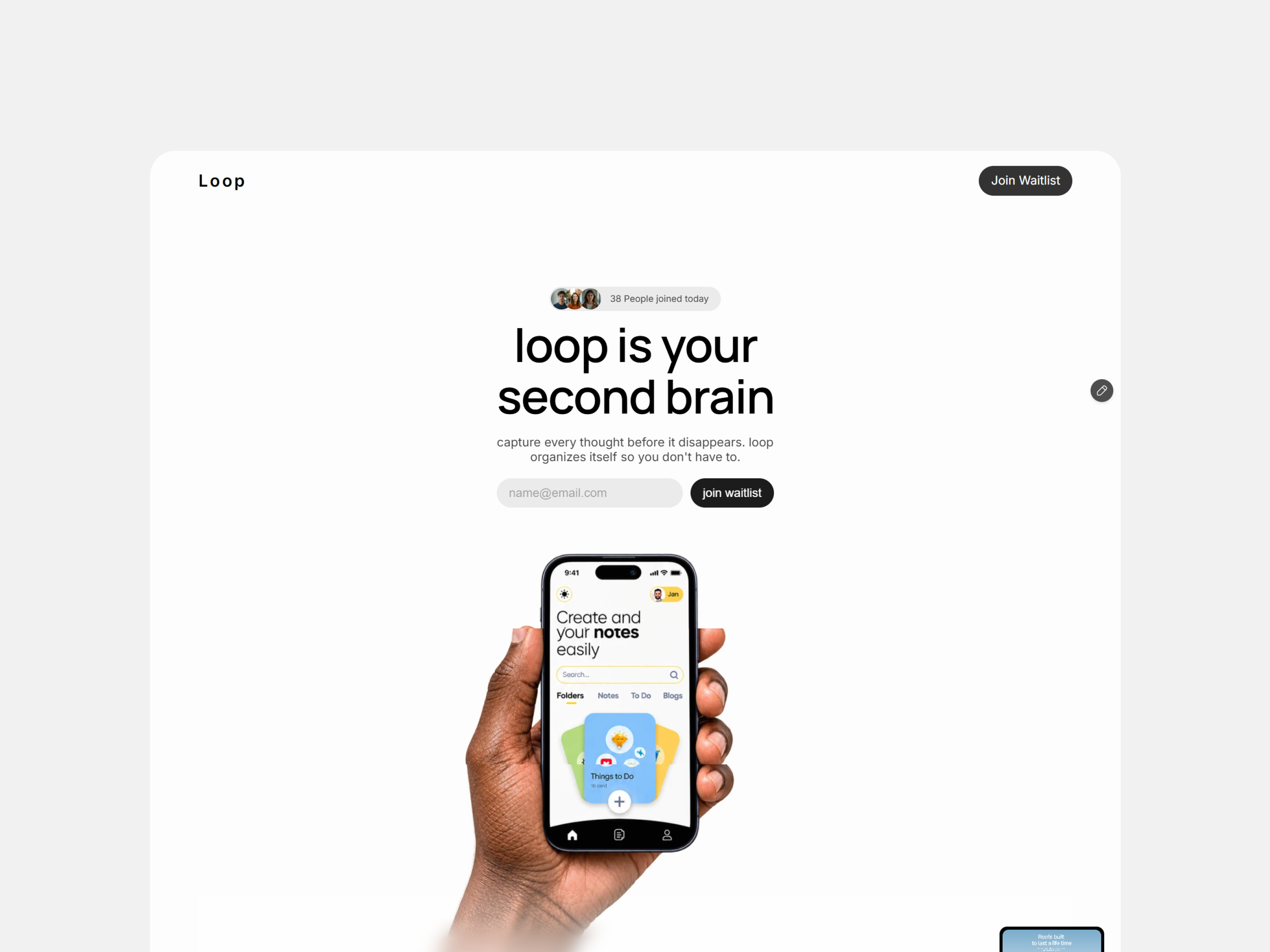 Waitliskit — Free Landing Page Template for Framer preview