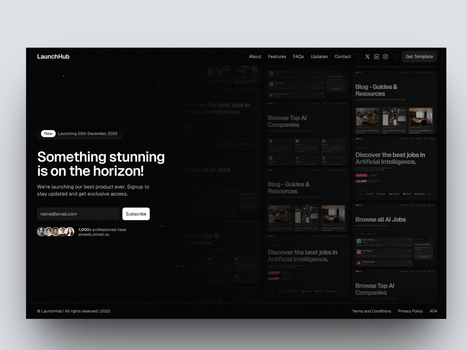 Waitlist Page — Free SaaS Website Template by Charu Consul — Free HR Template for Framer by Charu Consul preview