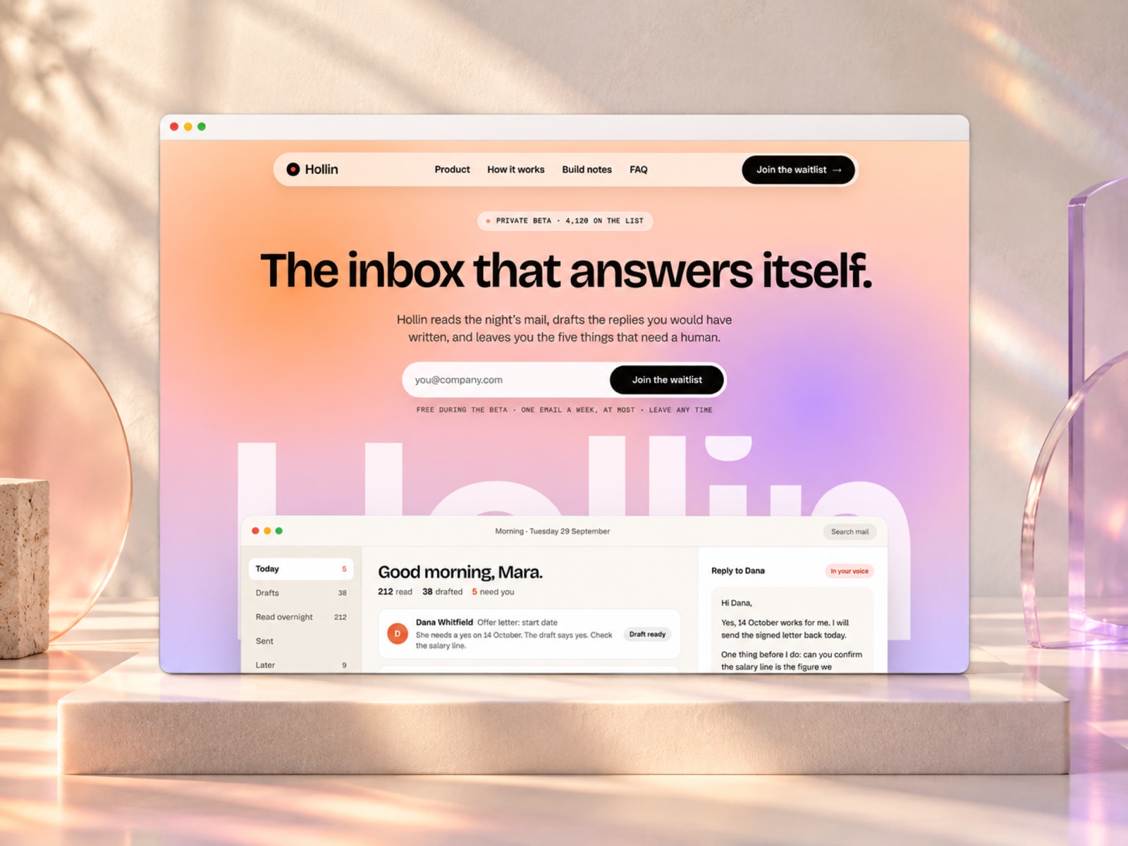 Waitlistpage — Free Landing Page Template for Framer preview