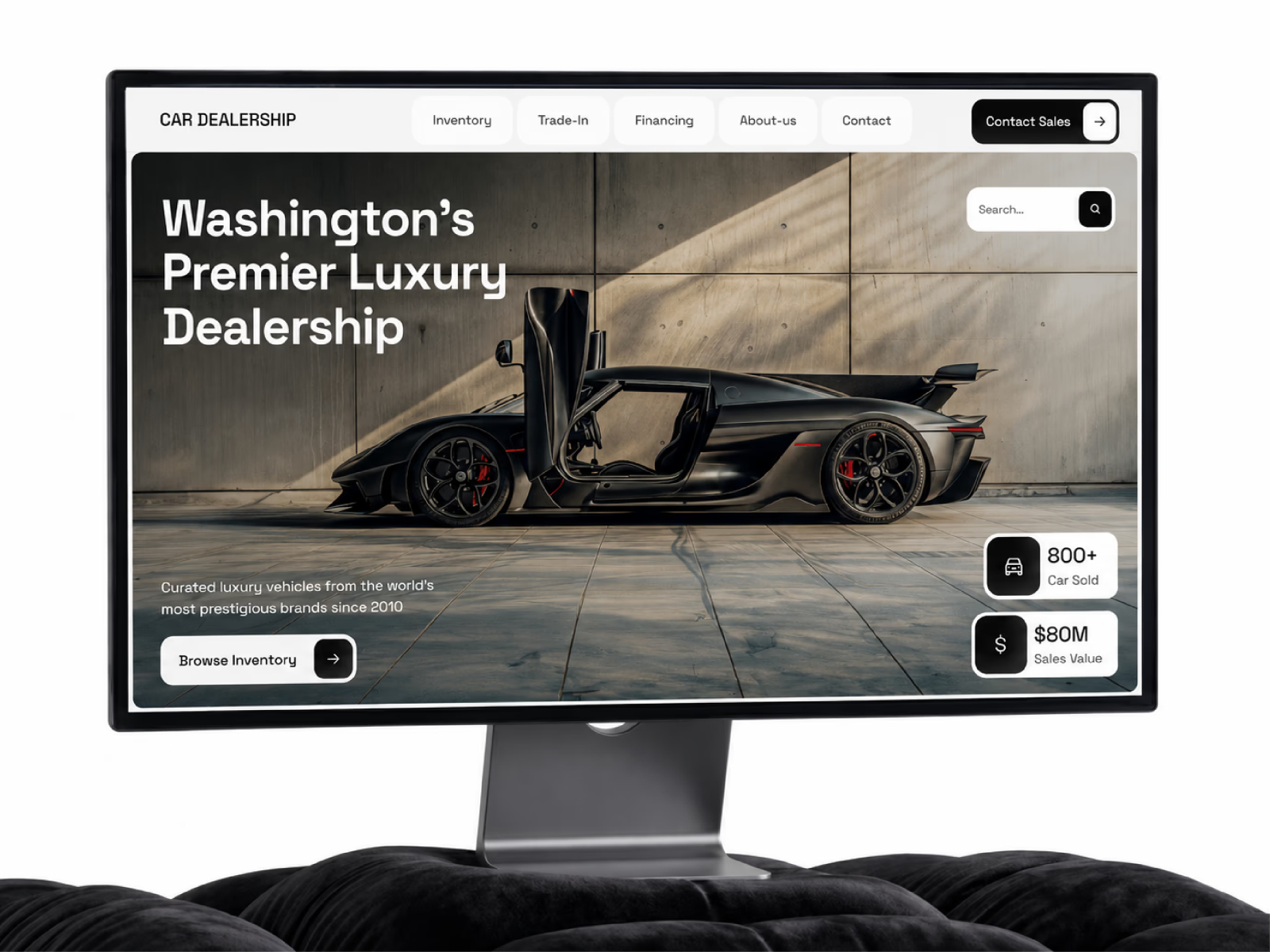Washio — Free Agency Website Template by Mr. Frame — Free Automotive Template for Framer by Mr. Frame preview