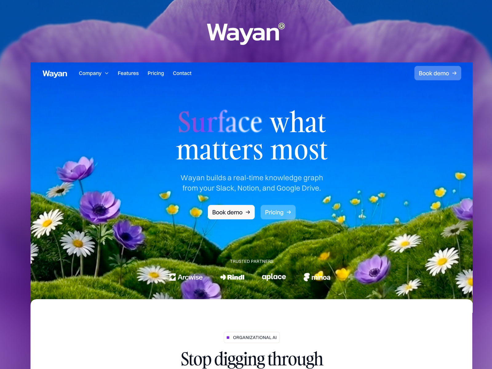 Wayan — Free SaaS & Product Startup Framer Template preview