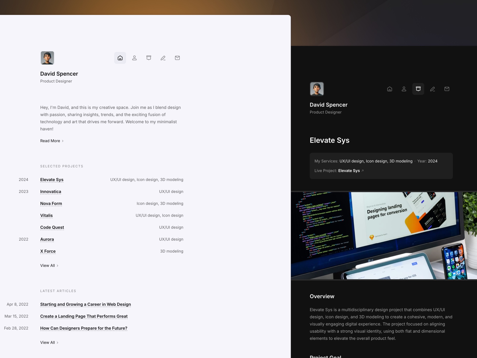 Wee — Free Portfolio Framer Template preview