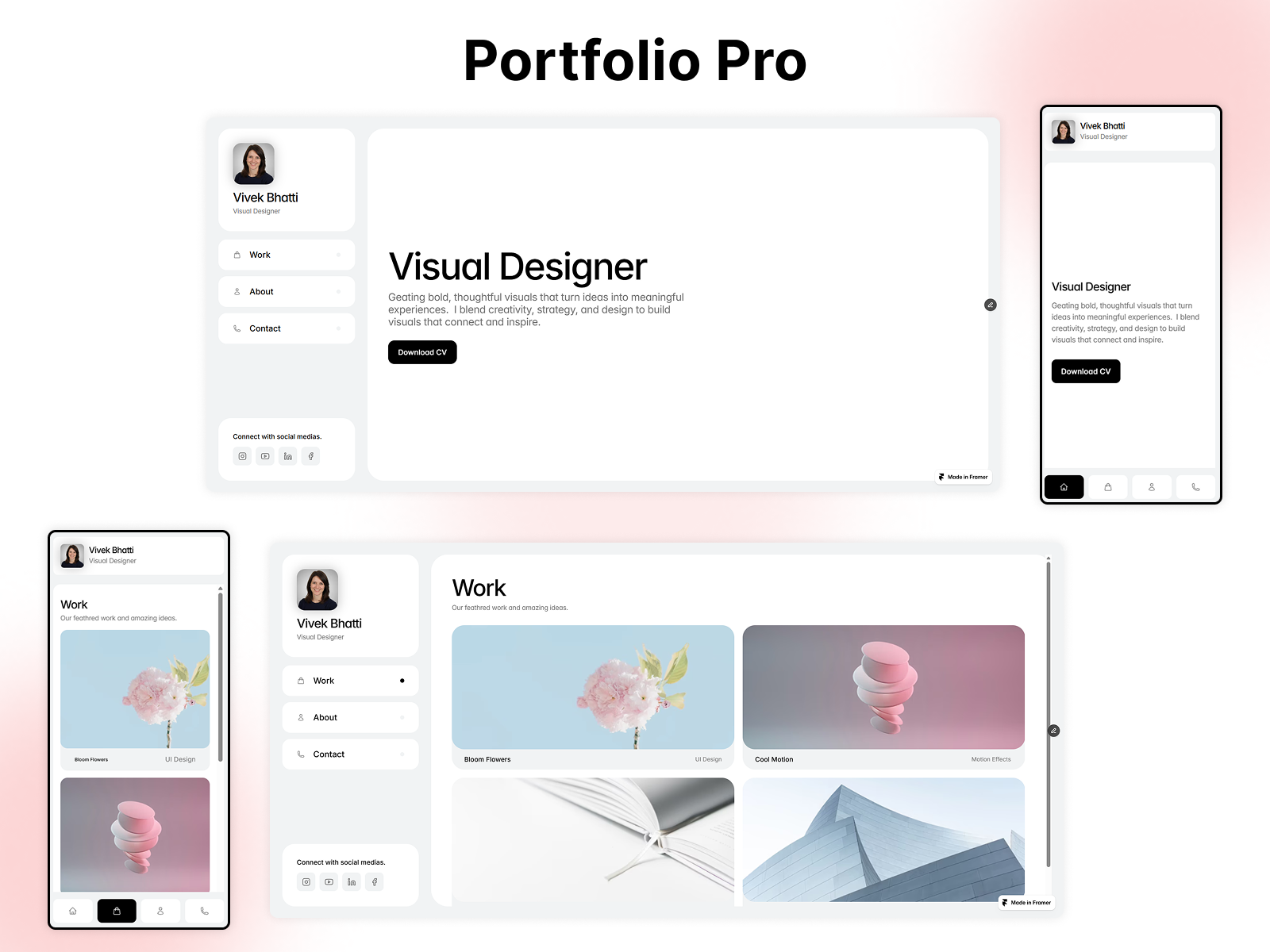 Workfolio Templates — Free Blog Website Template by Kashyap Trivedi — Free Portfolio Template for Framer by Kashyap Trivedi preview