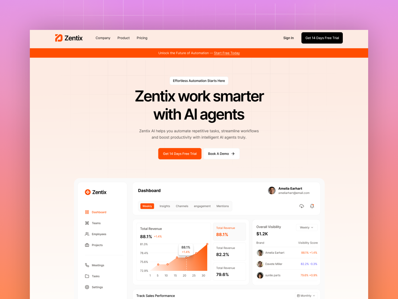 Zenxio — Free SaaS Template for Framer preview