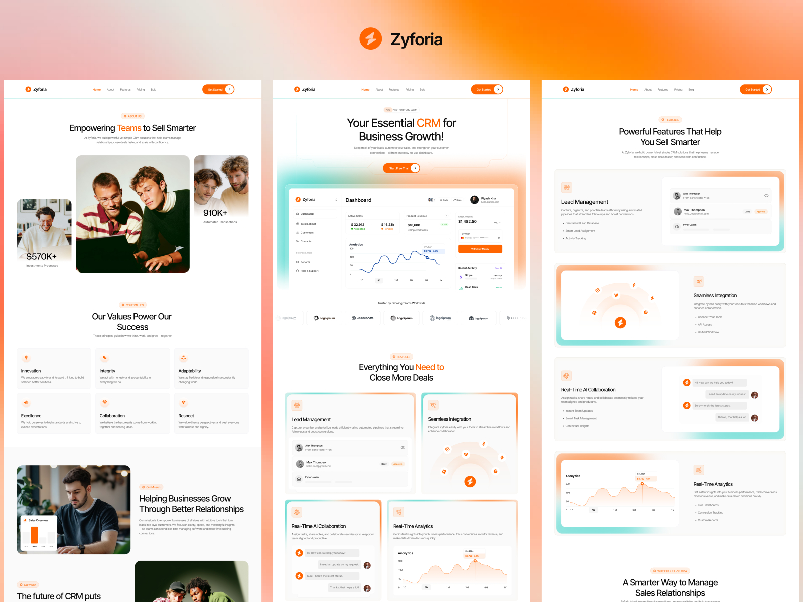 Zyforia — Free SaaS Marketing Site Framer Template preview