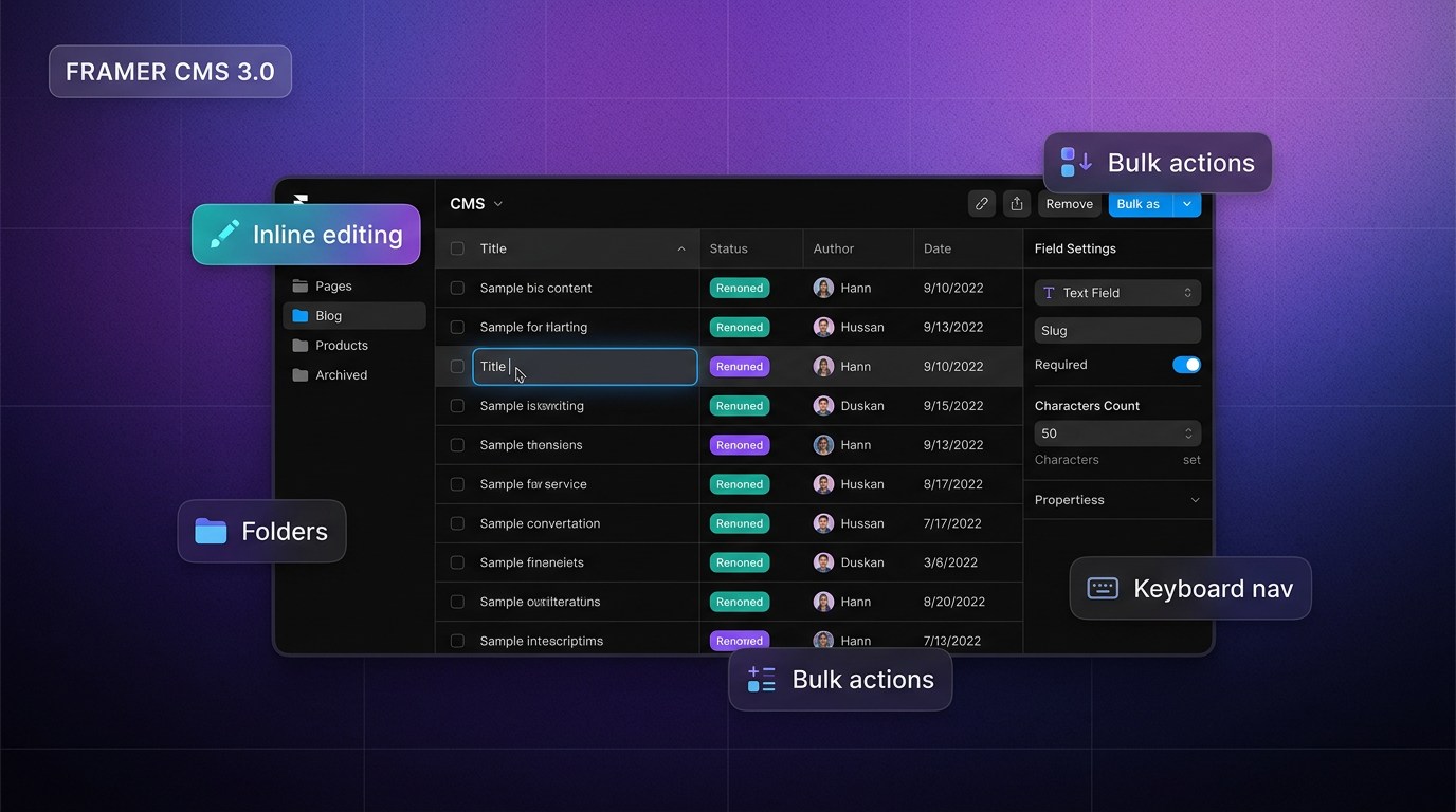 Framer CMS 3.0 — Everything That Changed cover